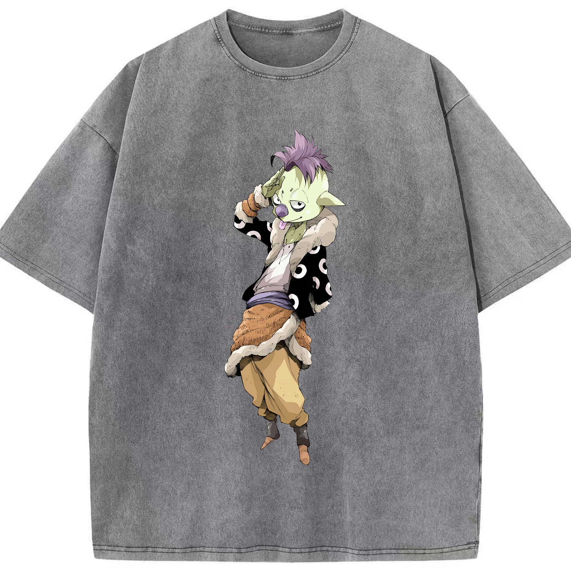 （画像用） 転スラ Regarding Reincarnated to Slime 綿100% ヴィンテージ風 半袖Tシャツ（フロントプリント）
