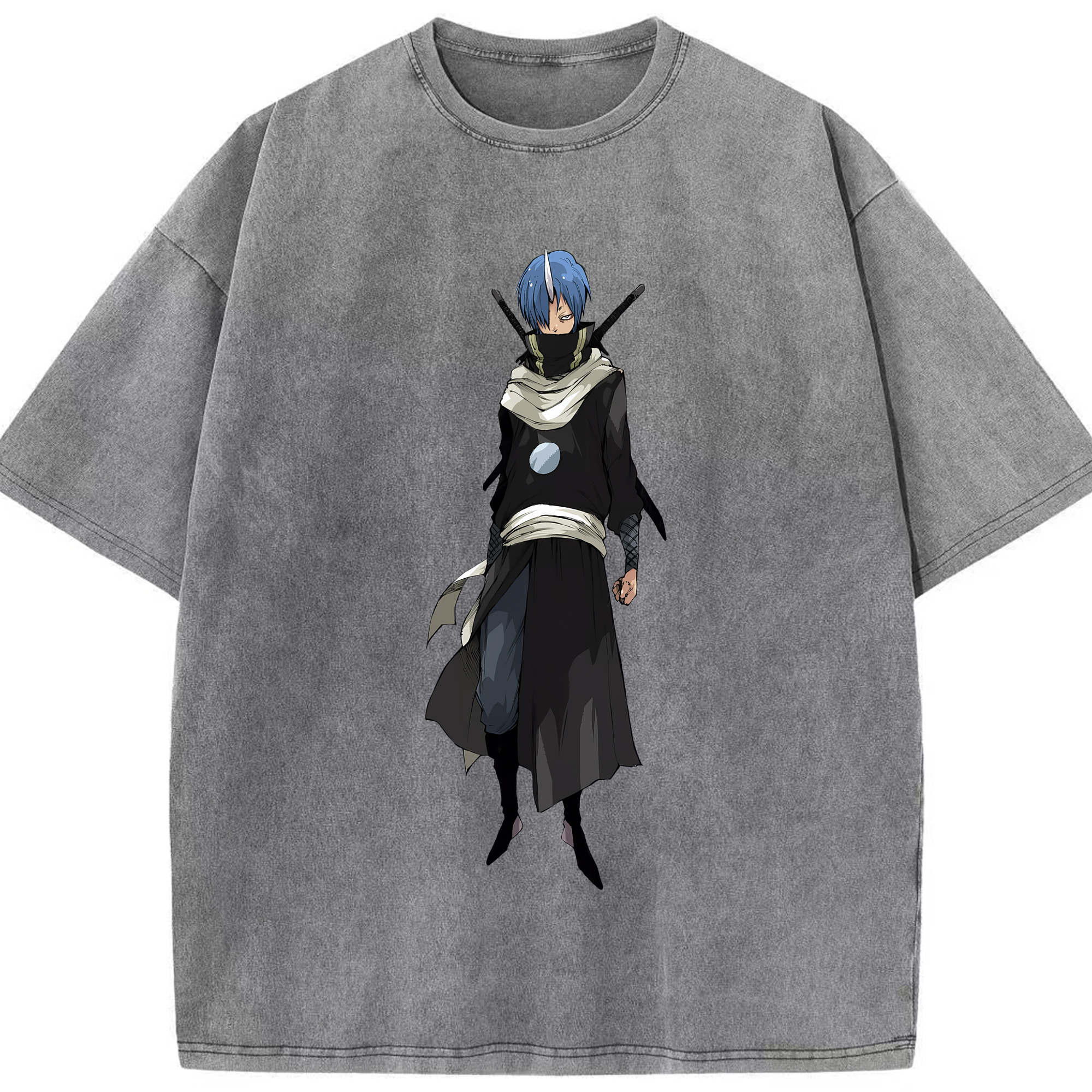 （画像用） 転スラ Regarding Reincarnated to Slime 綿100% ヴィンテージ風 半袖Tシャツ（フロントプリント）