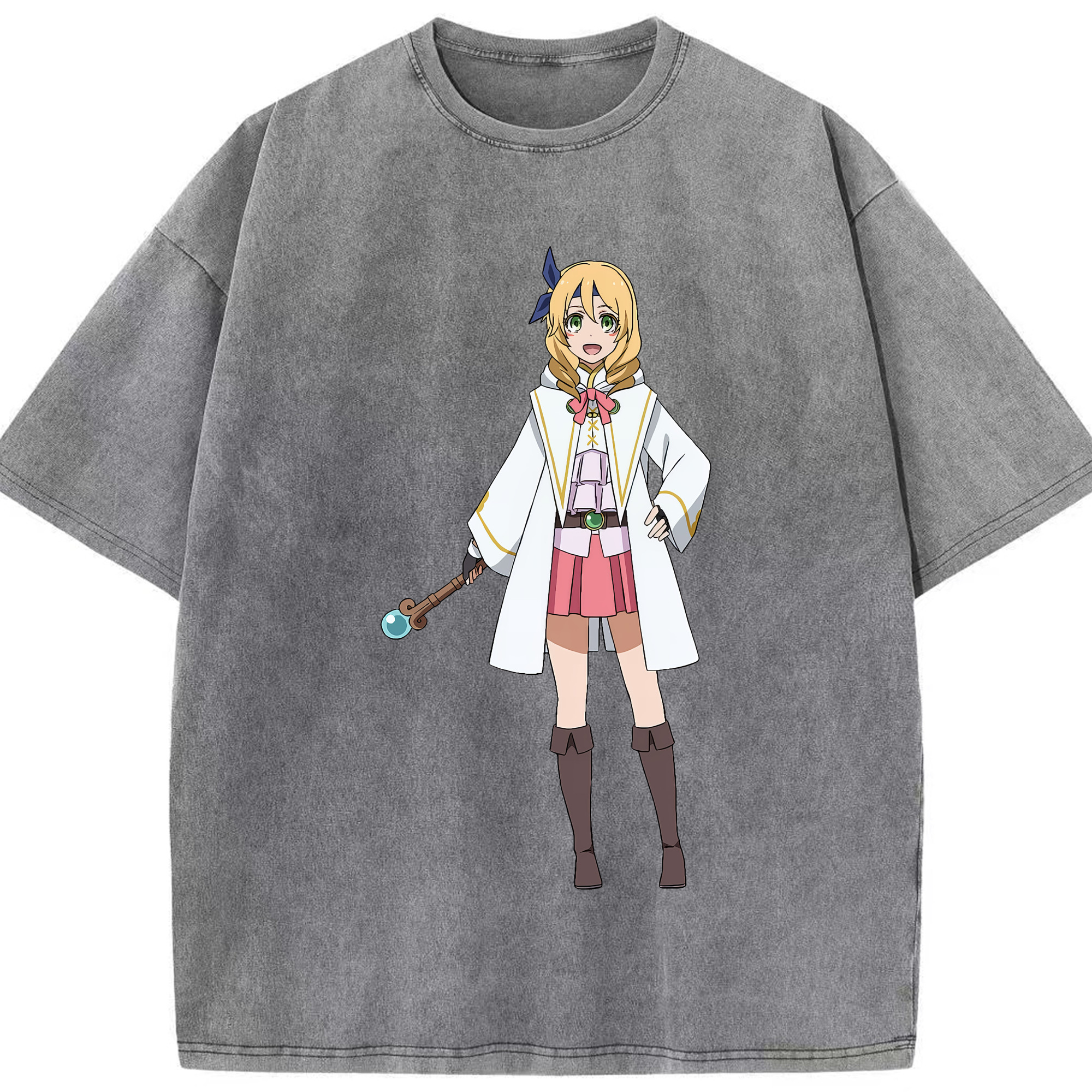 （画像用） 転スラ Regarding Reincarnated to Slime 綿100% ヴィンテージ風 半袖Tシャツ（フロントプリント）