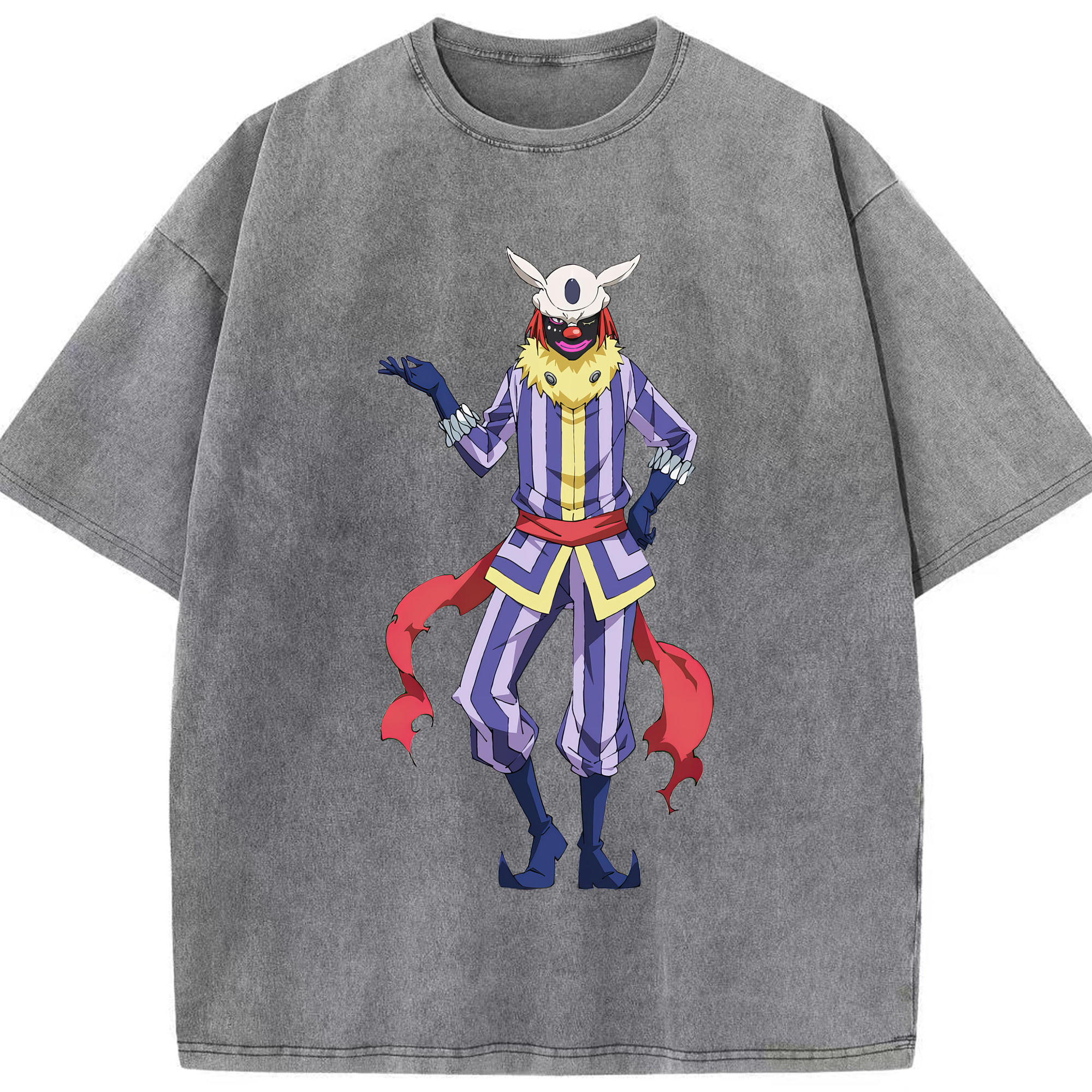 （画像用） 転スラ Regarding Reincarnated to Slime 綿100% ヴィンテージ風 半袖Tシャツ（フロントプリント）