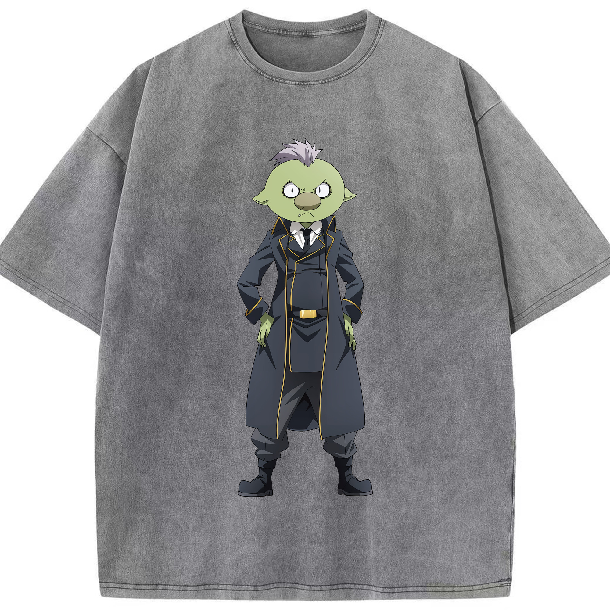 （画像用） 転スラ Regarding Reincarnated to Slime 綿100% ヴィンテージ風 半袖Tシャツ（フロントプリント）