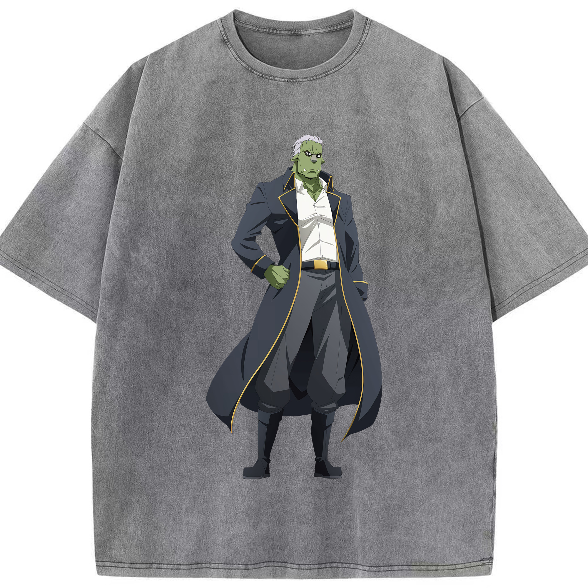 （画像用） 転スラ Regarding Reincarnated to Slime 綿100% ヴィンテージ風 半袖Tシャツ（フロントプリント）