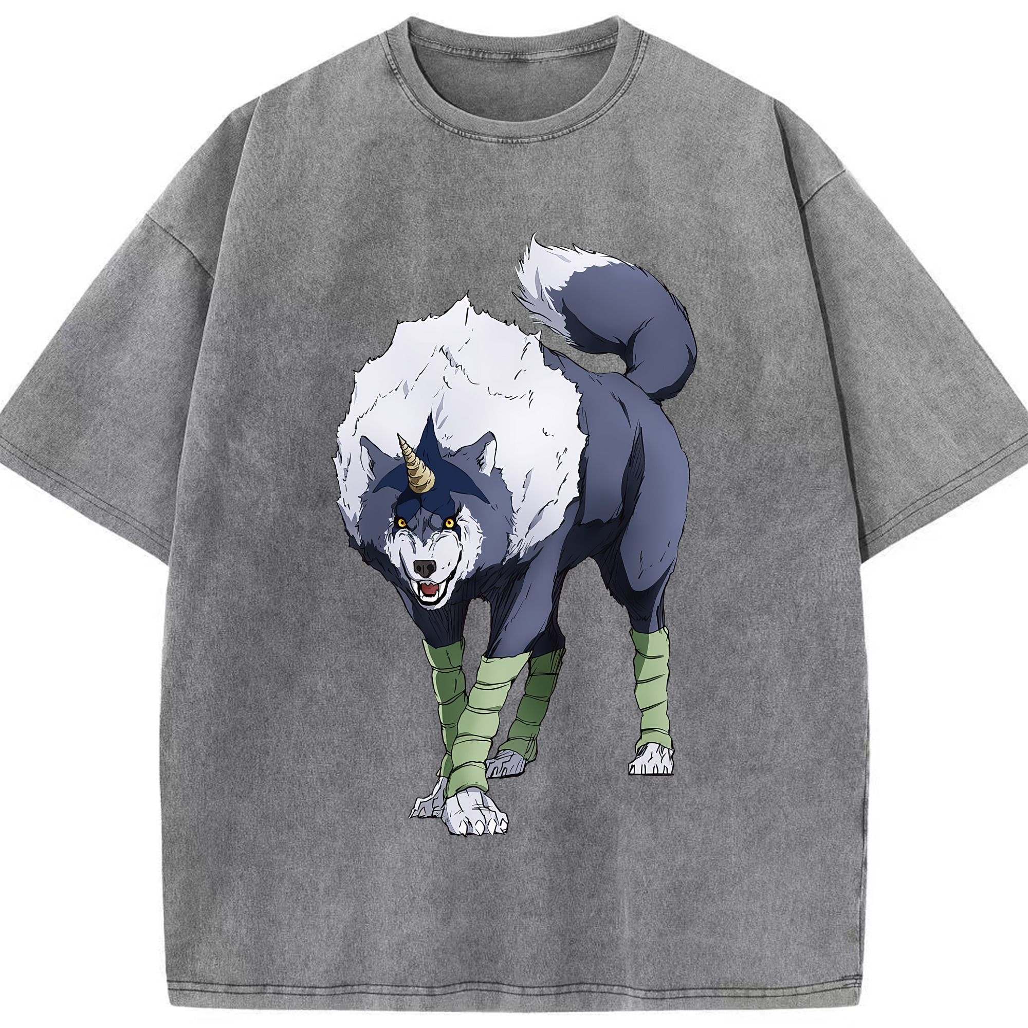 （画像用） 転スラ Regarding Reincarnated to Slime 綿100% ヴィンテージ風 半袖Tシャツ（フロントプリント）