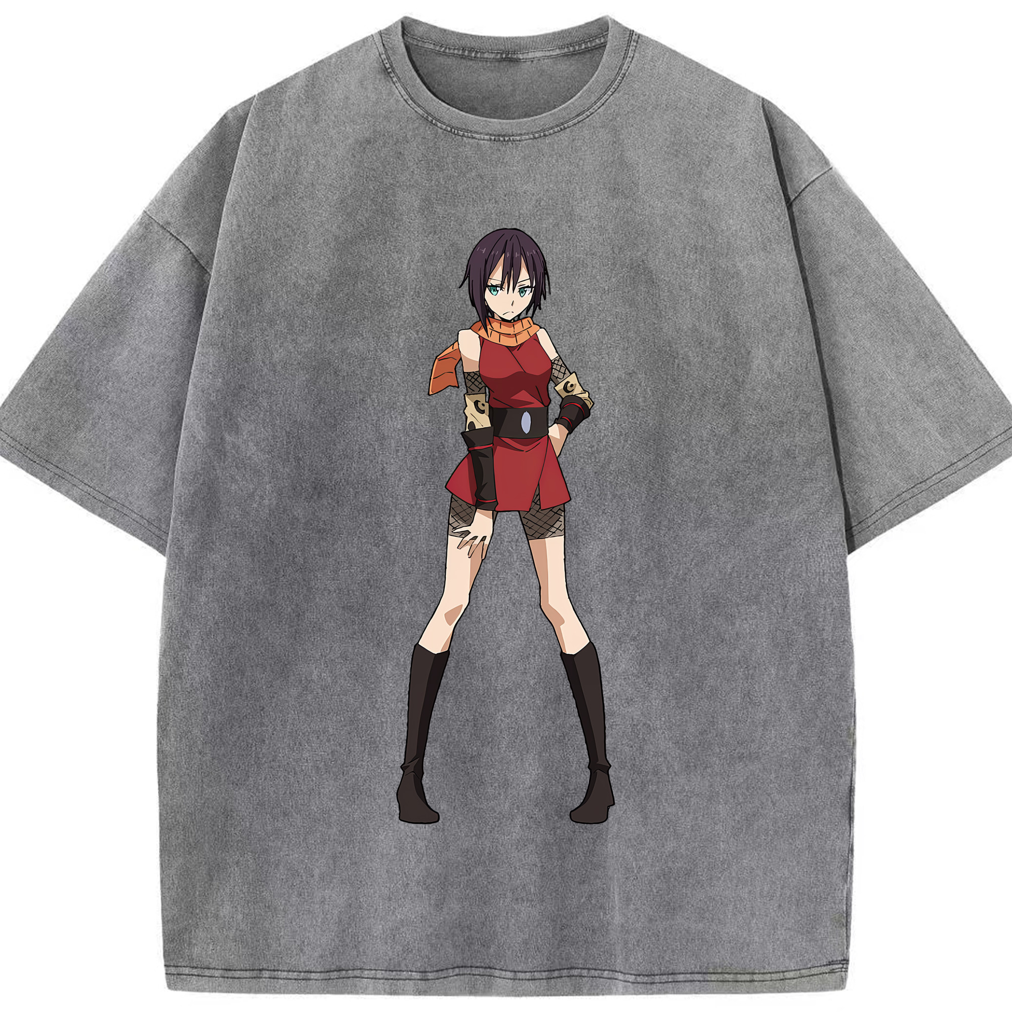 （画像用） 転スラ Regarding Reincarnated to Slime 綿100% ヴィンテージ風 半袖Tシャツ（フロントプリント）