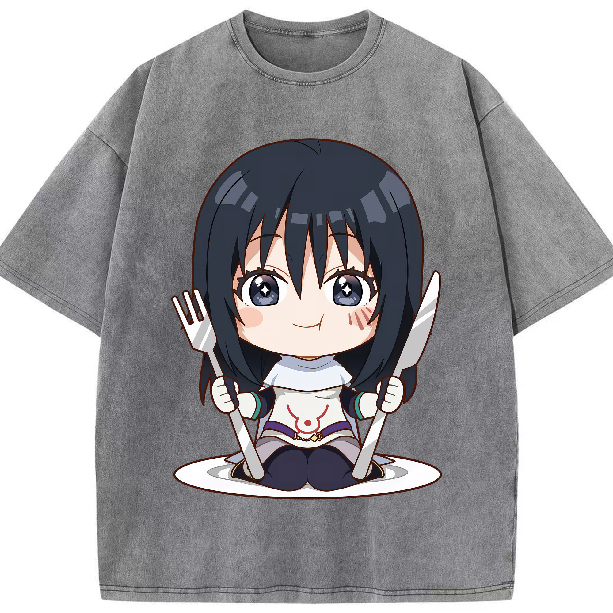 （画像用） 転スラ Regarding Reincarnated to Slime 綿100% ヴィンテージ風 半袖Tシャツ（フロントプリント）