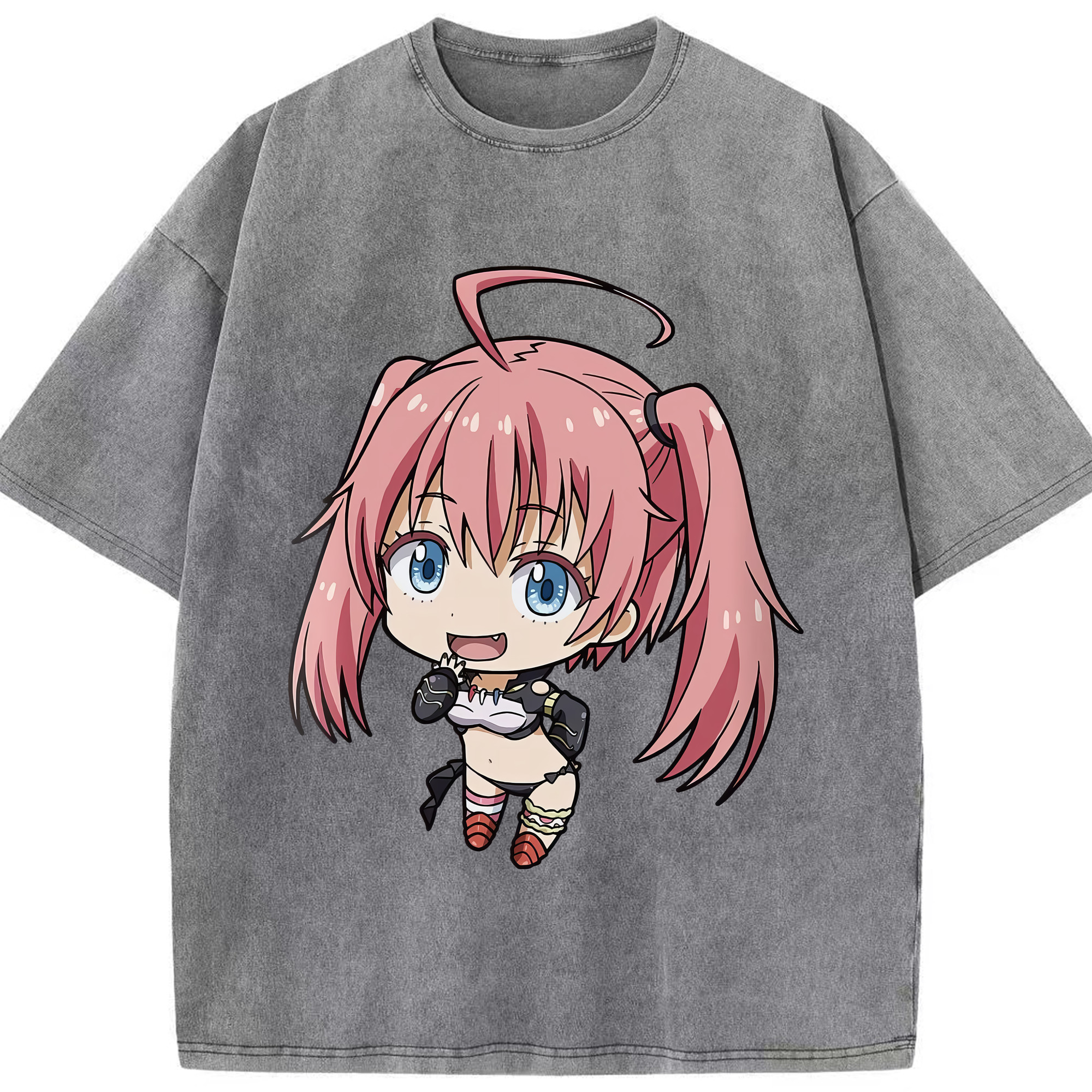 （画像用） 転スラ Regarding Reincarnated to Slime 綿100% ヴィンテージ風 半袖Tシャツ（フロントプリント）
