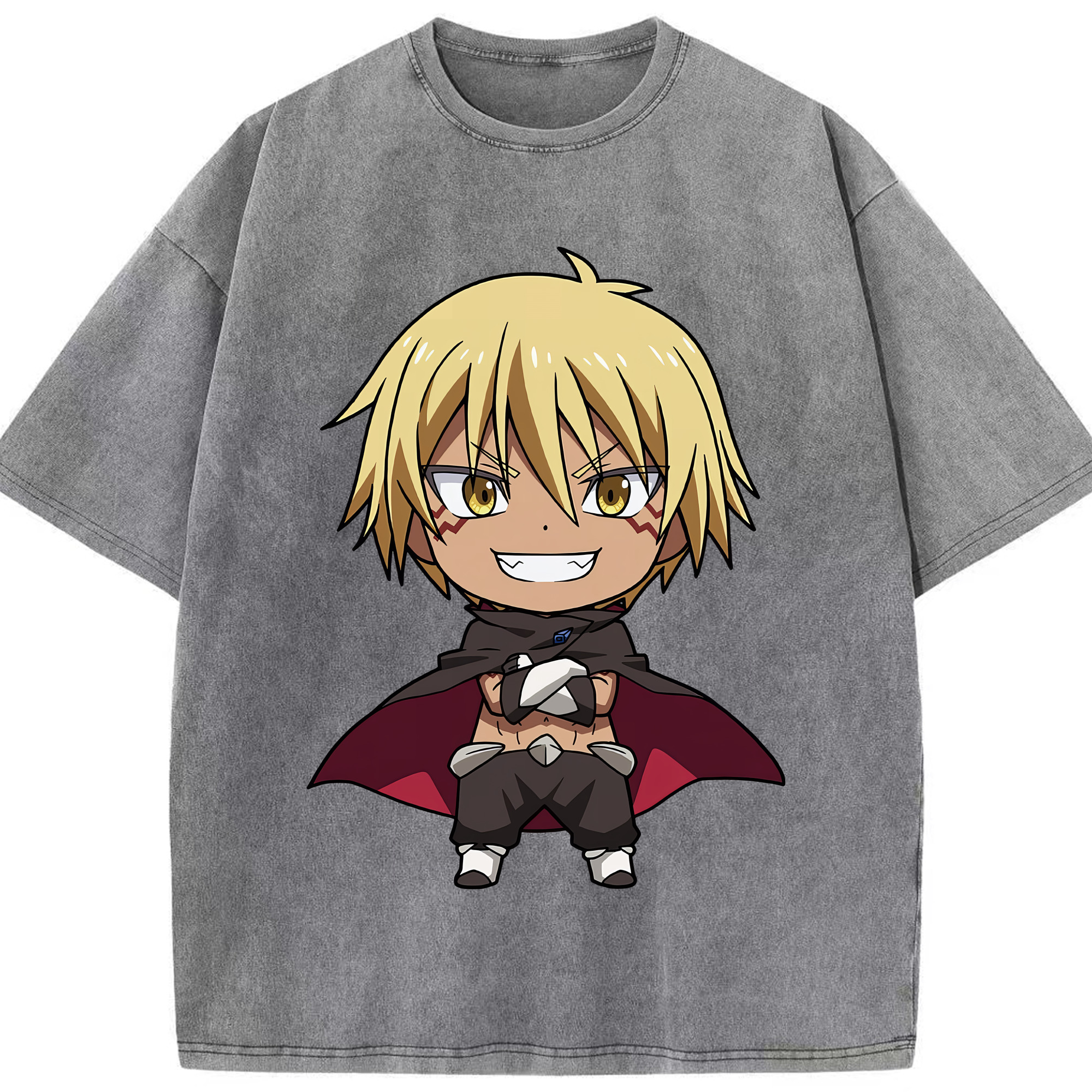 （画像用） 転スラ Regarding Reincarnated to Slime 綿100% ヴィンテージ風 半袖Tシャツ（フロントプリント）