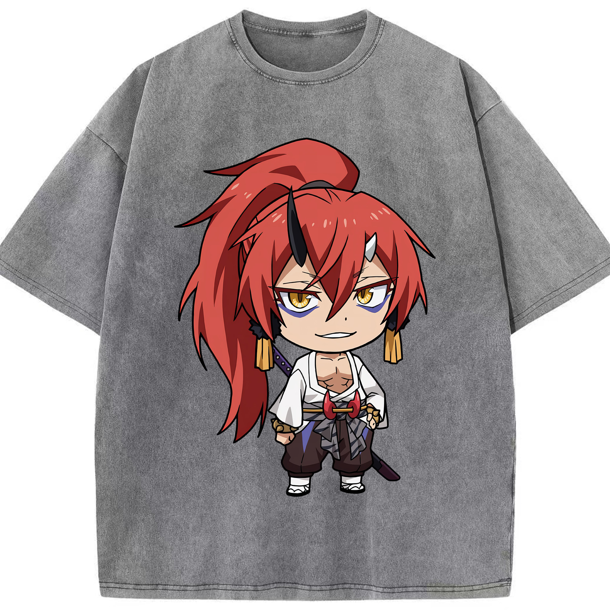 （画像用） 転スラ Regarding Reincarnated to Slime 綿100% ヴィンテージ風 半袖Tシャツ（フロントプリント）
