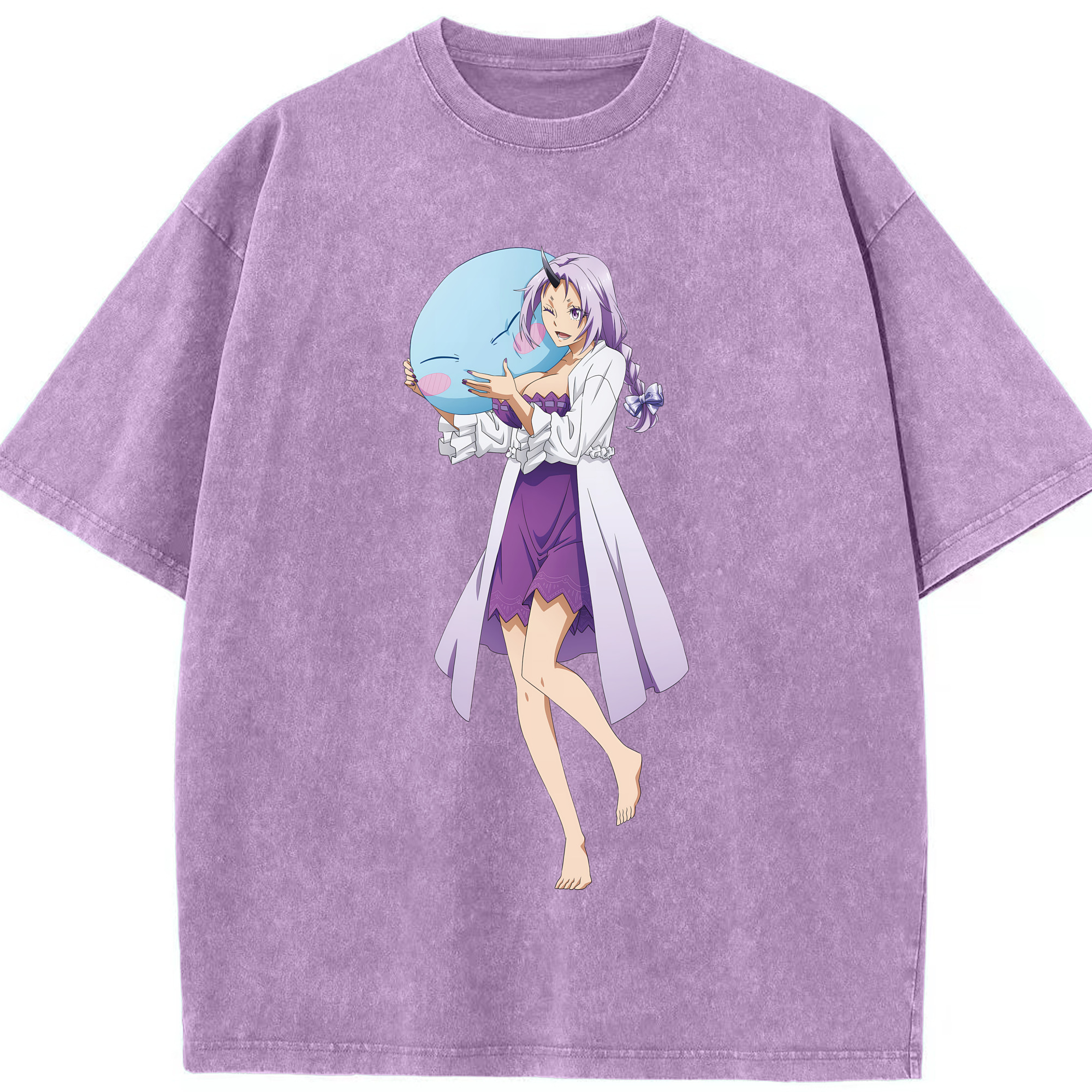 （画像用） 転スラ Regarding Reincarnated to Slime 綿100% ヴィンテージ風 半袖Tシャツ（フロントプリント）