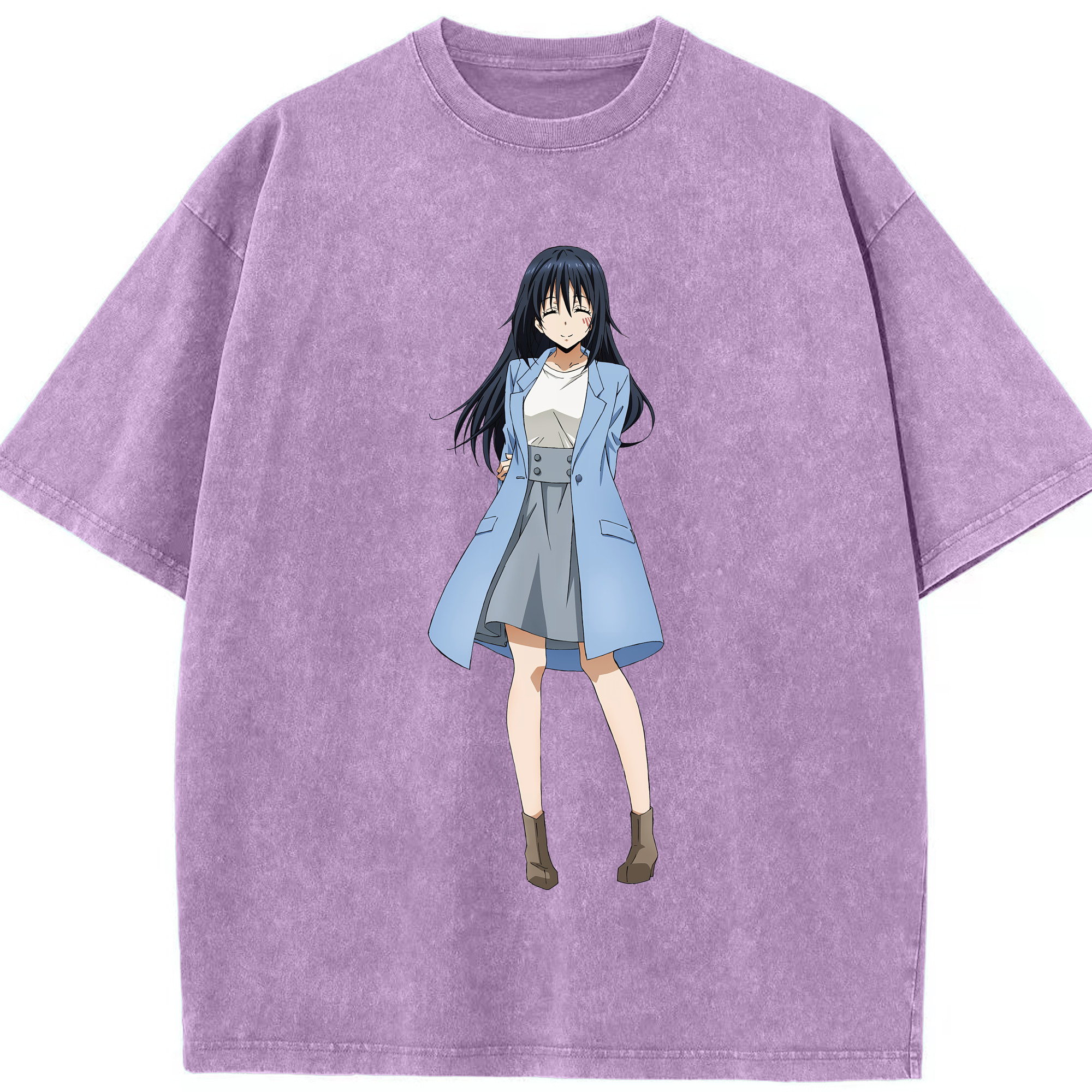 （画像用） 転スラ Regarding Reincarnated to Slime 綿100% ヴィンテージ風 半袖Tシャツ（フロントプリント）