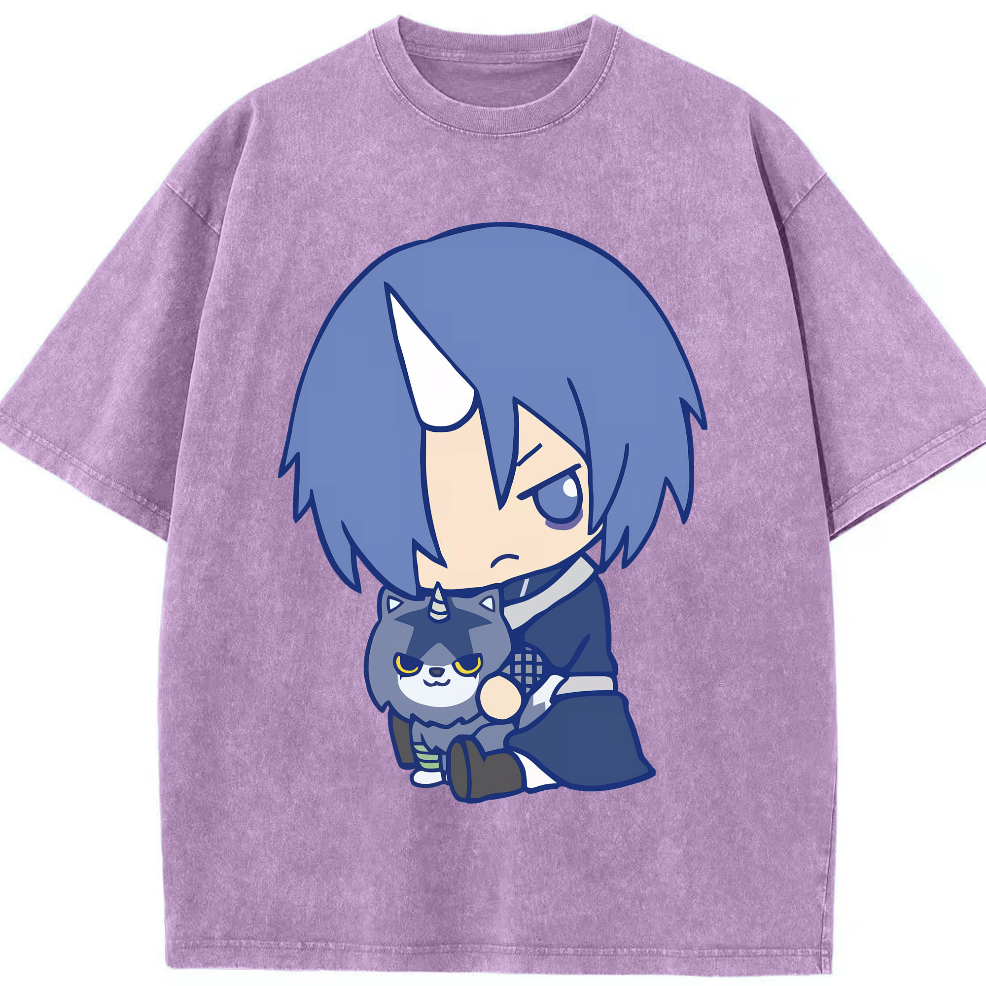 （画像用） 転スラ Regarding Reincarnated to Slime 綿100% ヴィンテージ風 半袖Tシャツ（フロントプリント）