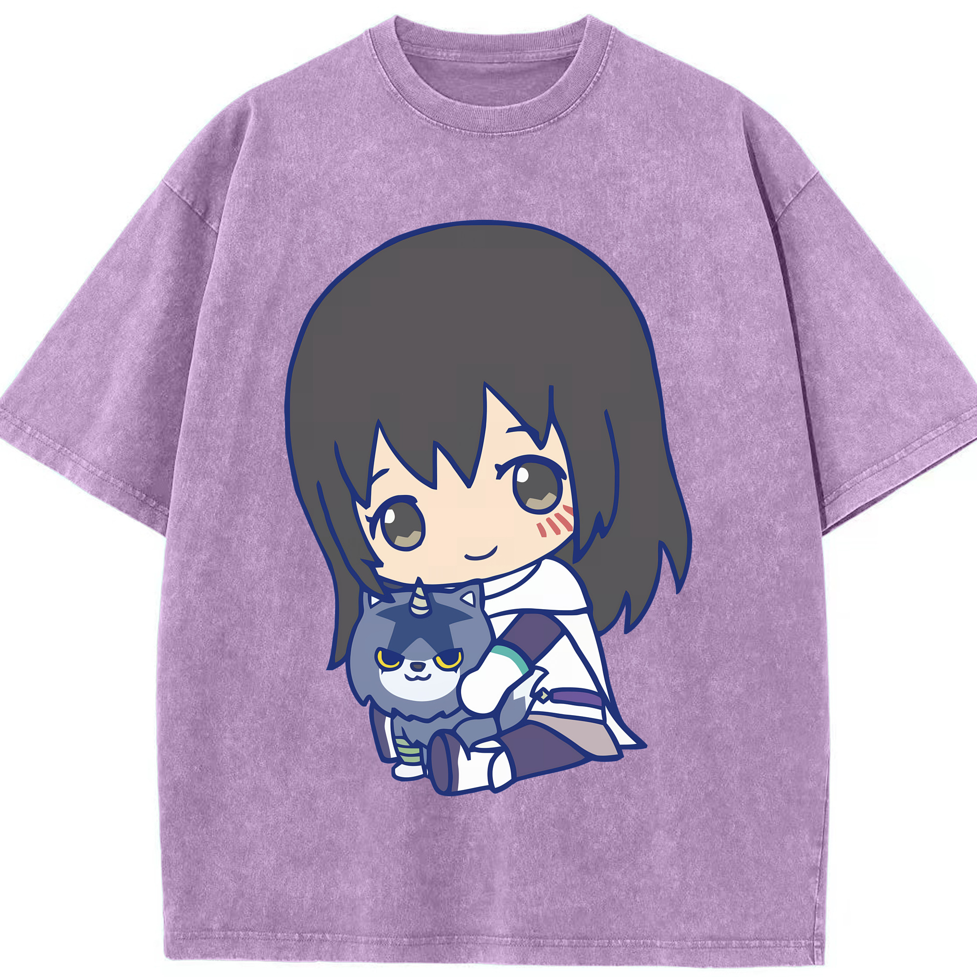 （画像用） 転スラ Regarding Reincarnated to Slime 綿100% ヴィンテージ風 半袖Tシャツ（フロントプリント）