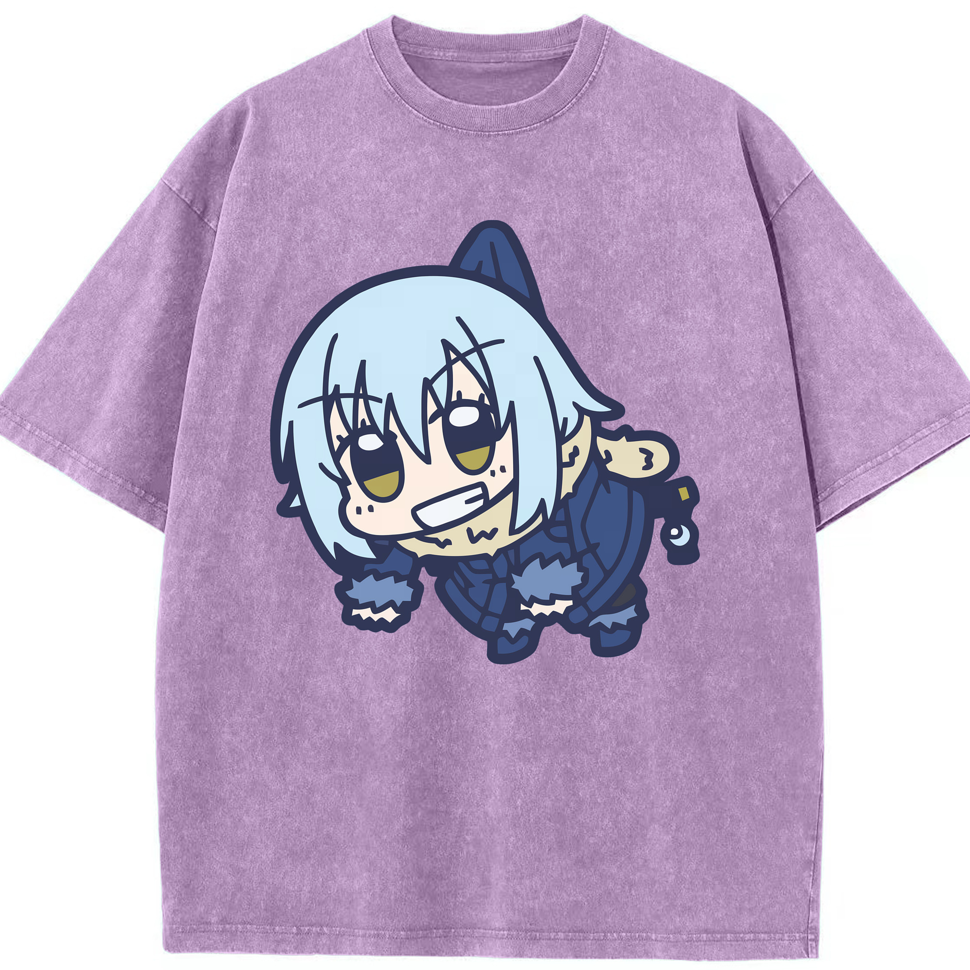（画像用） 転スラ Regarding Reincarnated to Slime 綿100% ヴィンテージ風 半袖Tシャツ（フロントプリント）