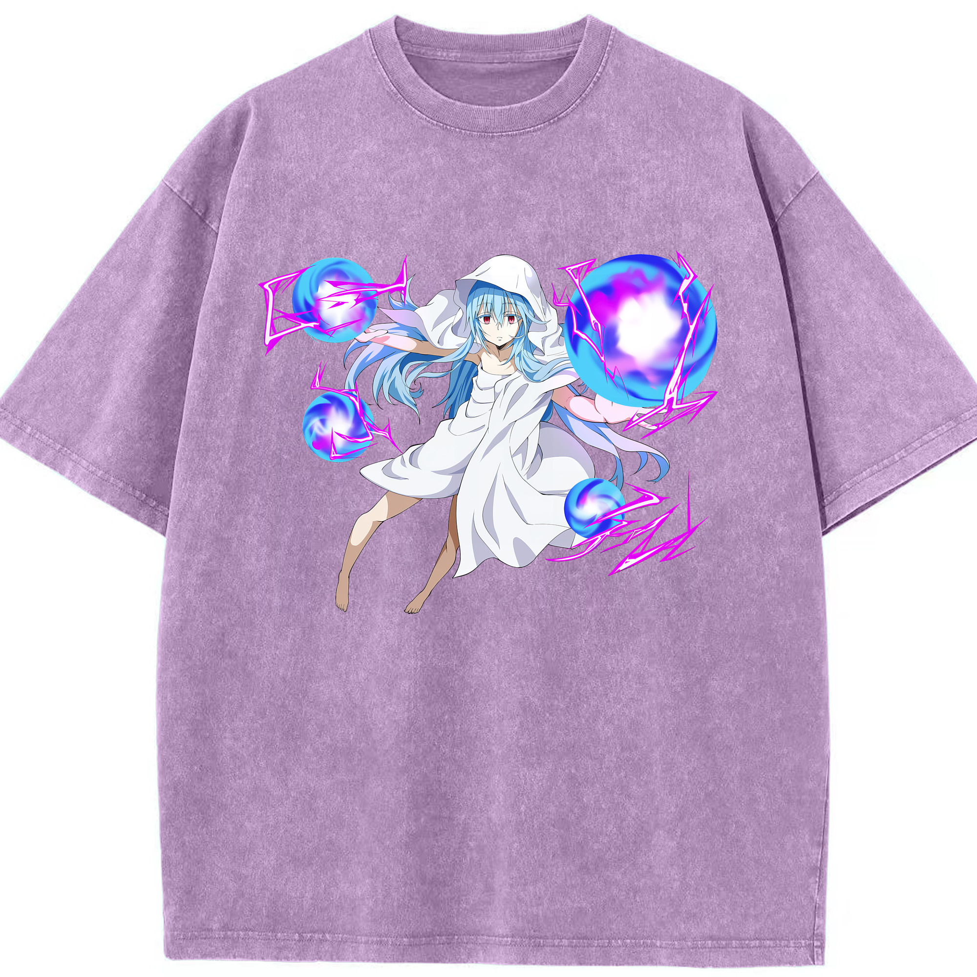 （画像用） 転スラ Regarding Reincarnated to Slime 綿100% ヴィンテージ風 半袖Tシャツ（フロントプリント）