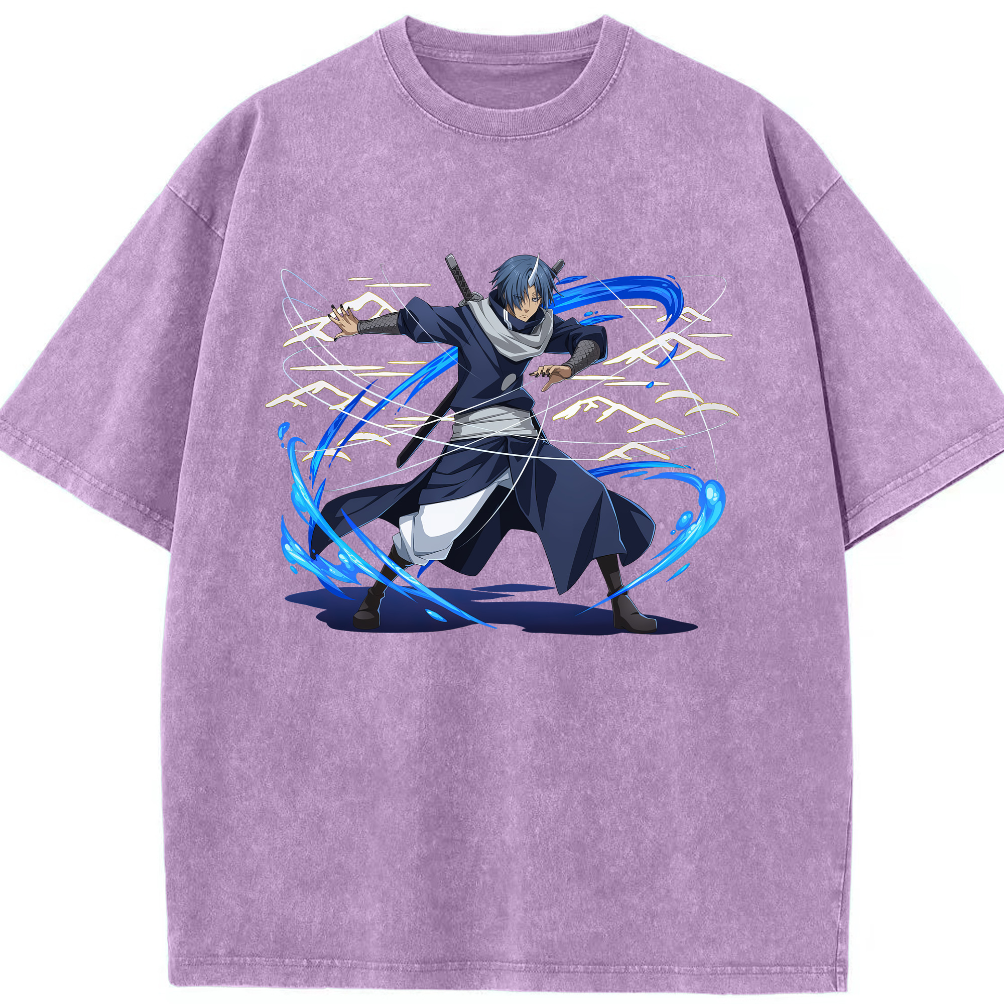 （画像用） 転スラ Regarding Reincarnated to Slime 綿100% ヴィンテージ風 半袖Tシャツ（フロントプリント）