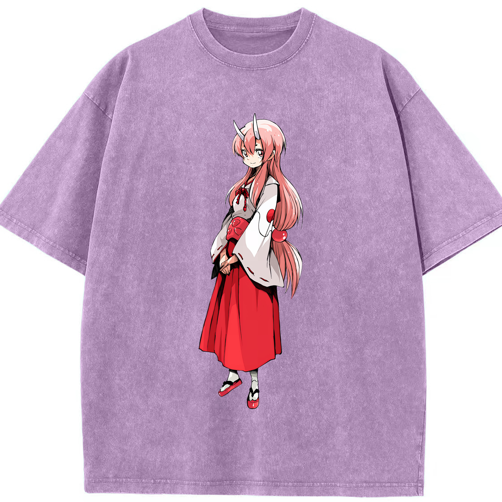 （画像用） 転スラ Regarding Reincarnated to Slime 綿100% ヴィンテージ風 半袖Tシャツ（フロントプリント）