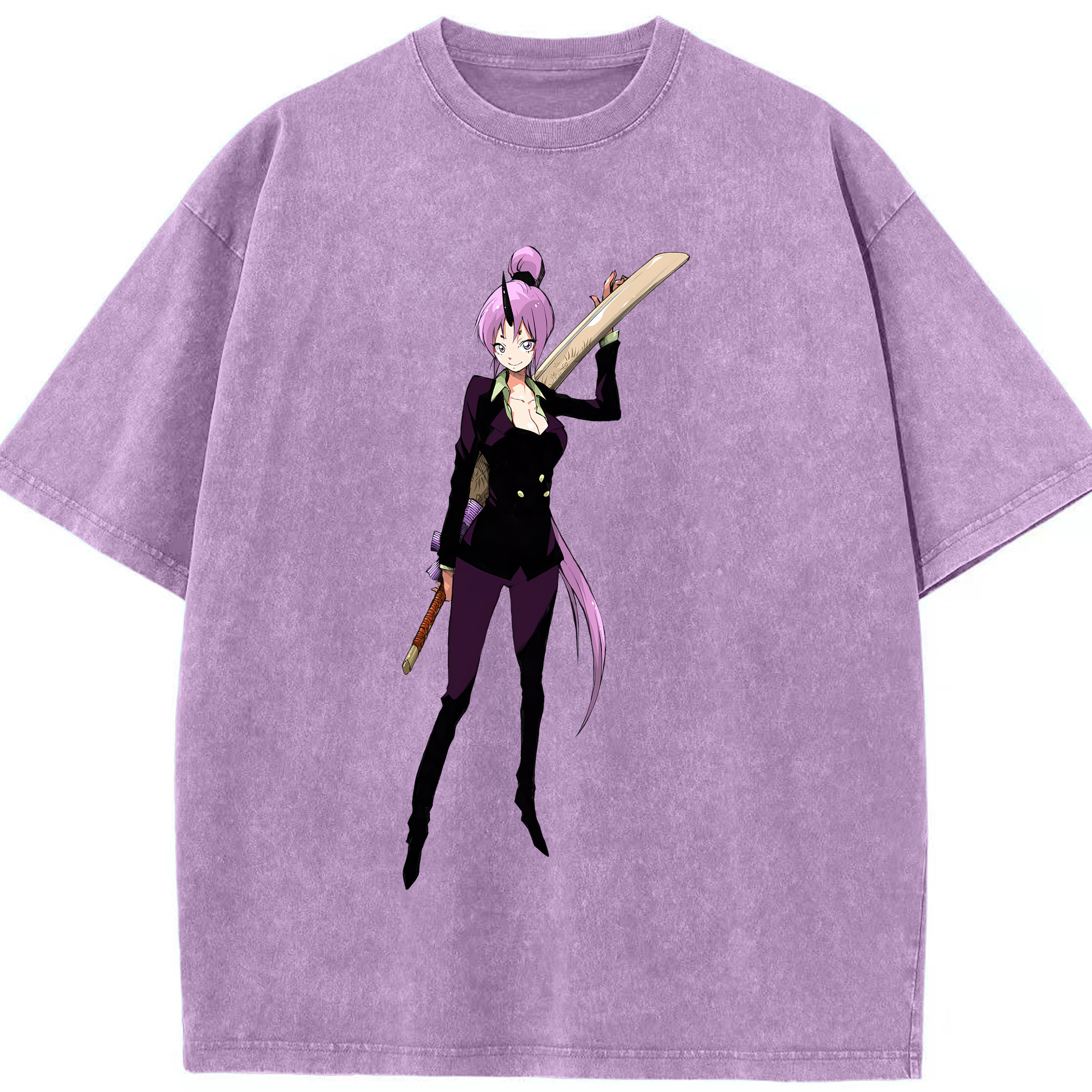 （画像用） 転スラ Regarding Reincarnated to Slime 綿100% ヴィンテージ風 半袖Tシャツ（フロントプリント）