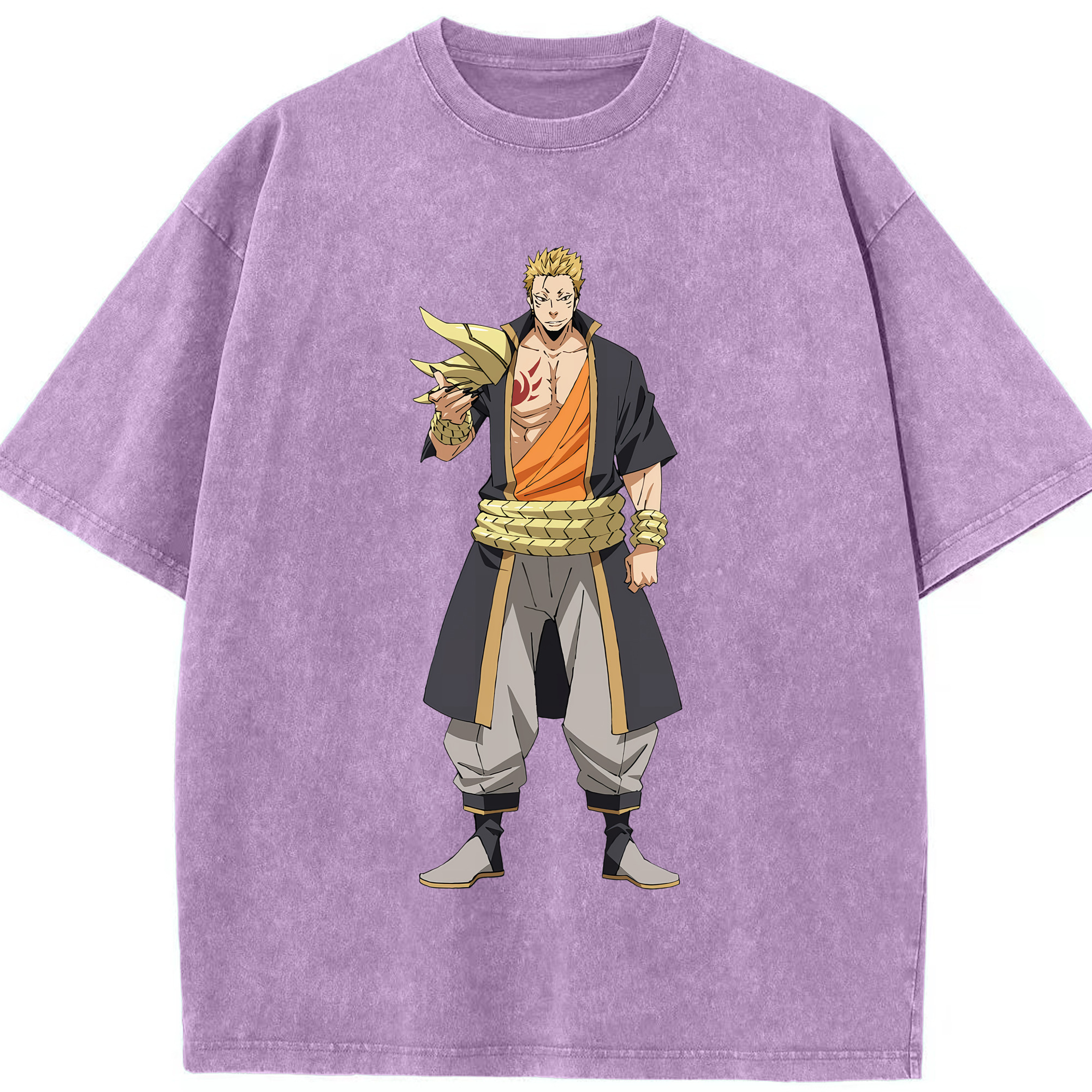 （画像用） 転スラ Regarding Reincarnated to Slime 綿100% ヴィンテージ風 半袖Tシャツ（フロントプリント）