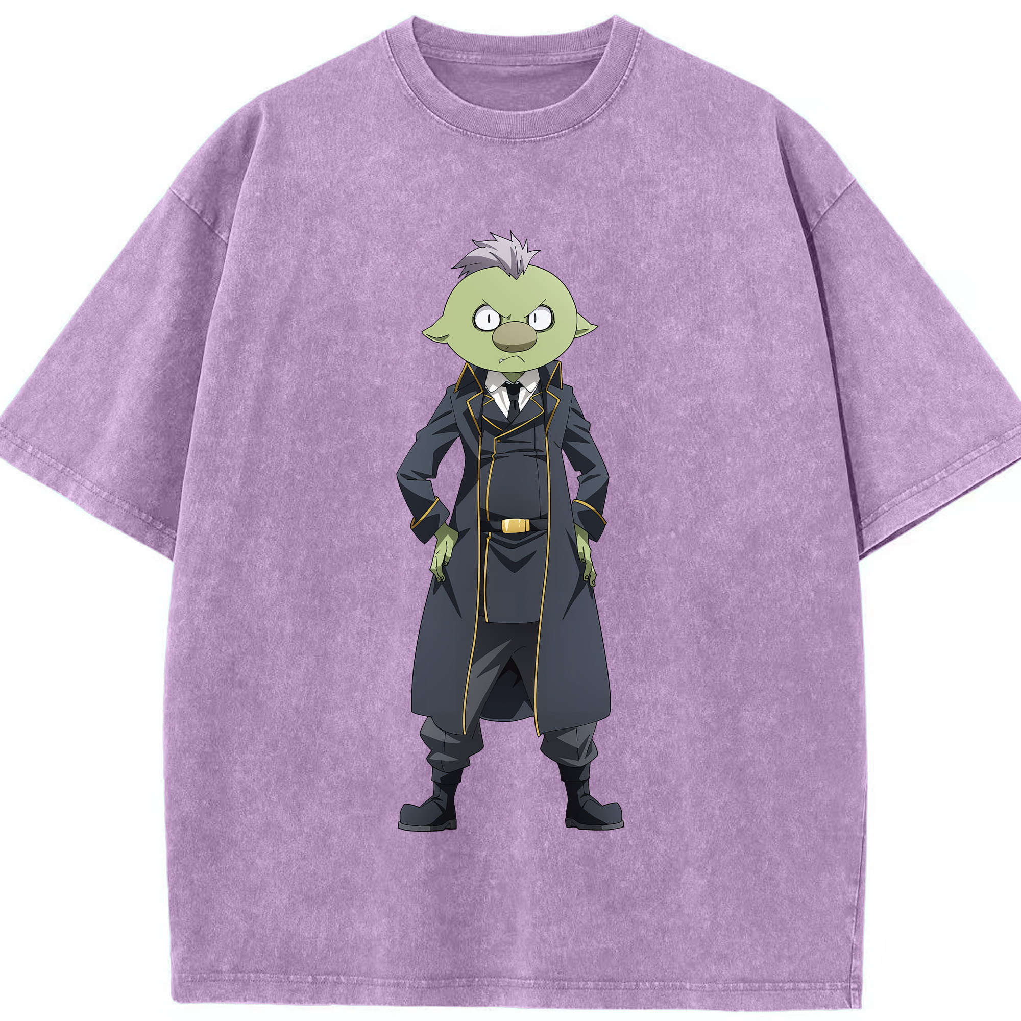 （画像用） 転スラ Regarding Reincarnated to Slime 綿100% ヴィンテージ風 半袖Tシャツ（フロントプリント）
