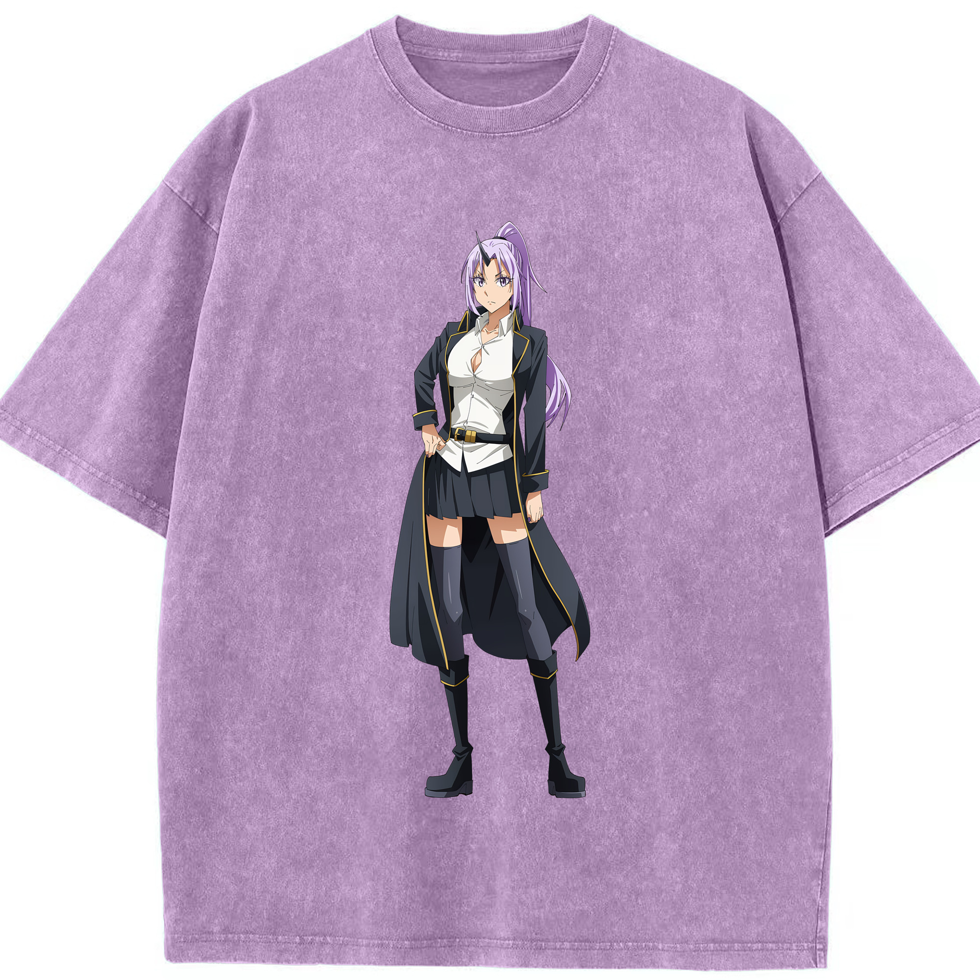 （画像用） 転スラ Regarding Reincarnated to Slime 綿100% ヴィンテージ風 半袖Tシャツ（フロントプリント）