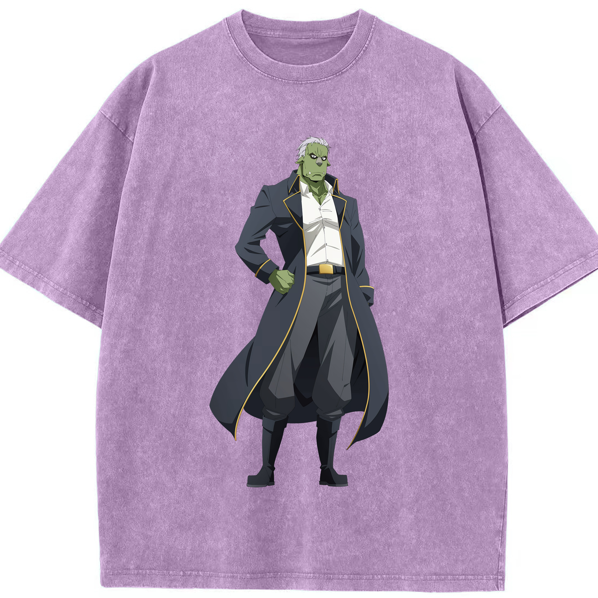 （画像用） 転スラ Regarding Reincarnated to Slime 綿100% ヴィンテージ風 半袖Tシャツ（フロントプリント）