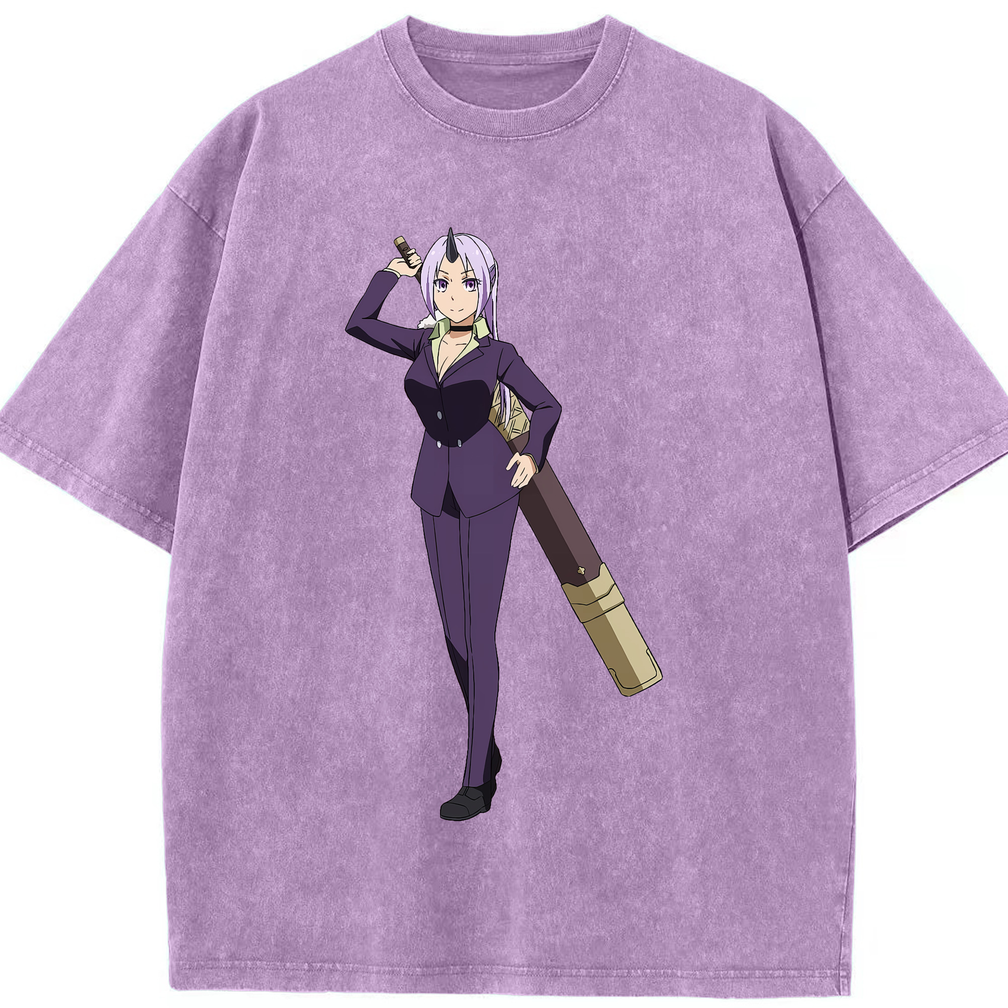 （画像用） 転スラ Regarding Reincarnated to Slime 綿100% ヴィンテージ風 半袖Tシャツ（フロントプリント）
