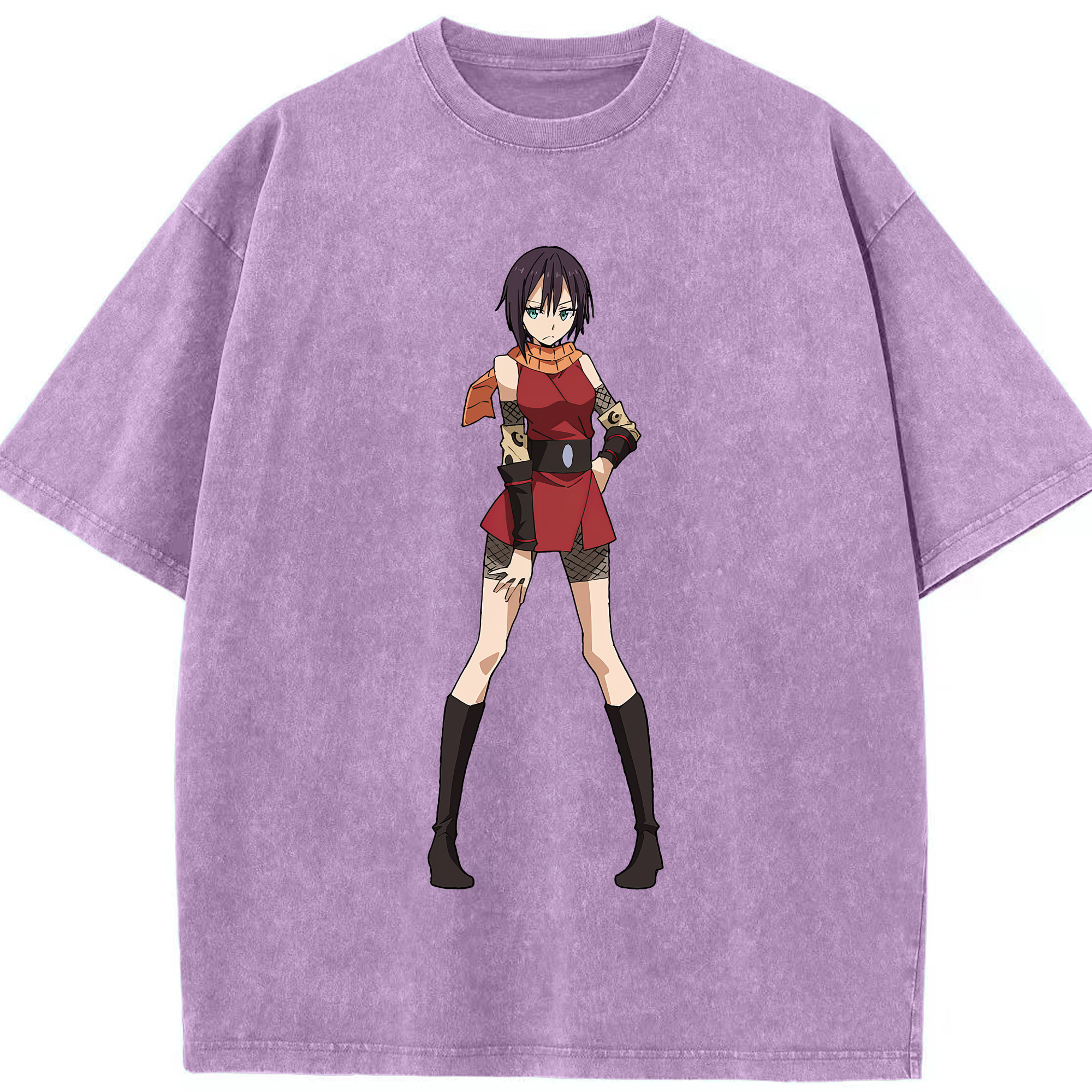 （画像用） 転スラ Regarding Reincarnated to Slime 綿100% ヴィンテージ風 半袖Tシャツ（フロントプリント）