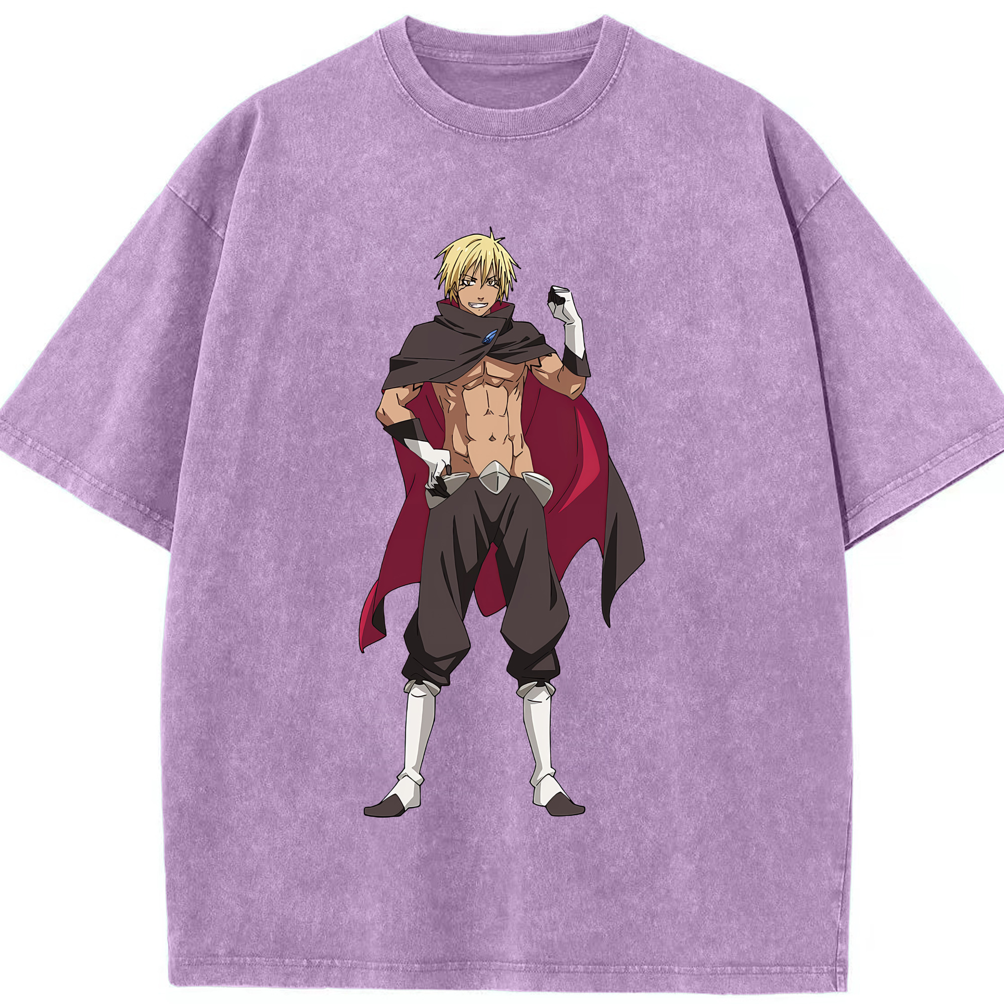 （画像用） 転スラ Regarding Reincarnated to Slime 綿100% ヴィンテージ風 半袖Tシャツ（フロントプリント）