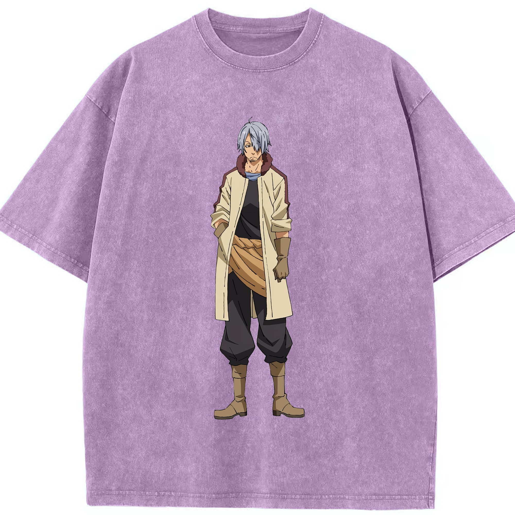 （画像用） 転スラ Regarding Reincarnated to Slime 綿100% ヴィンテージ風 半袖Tシャツ（フロントプリント）