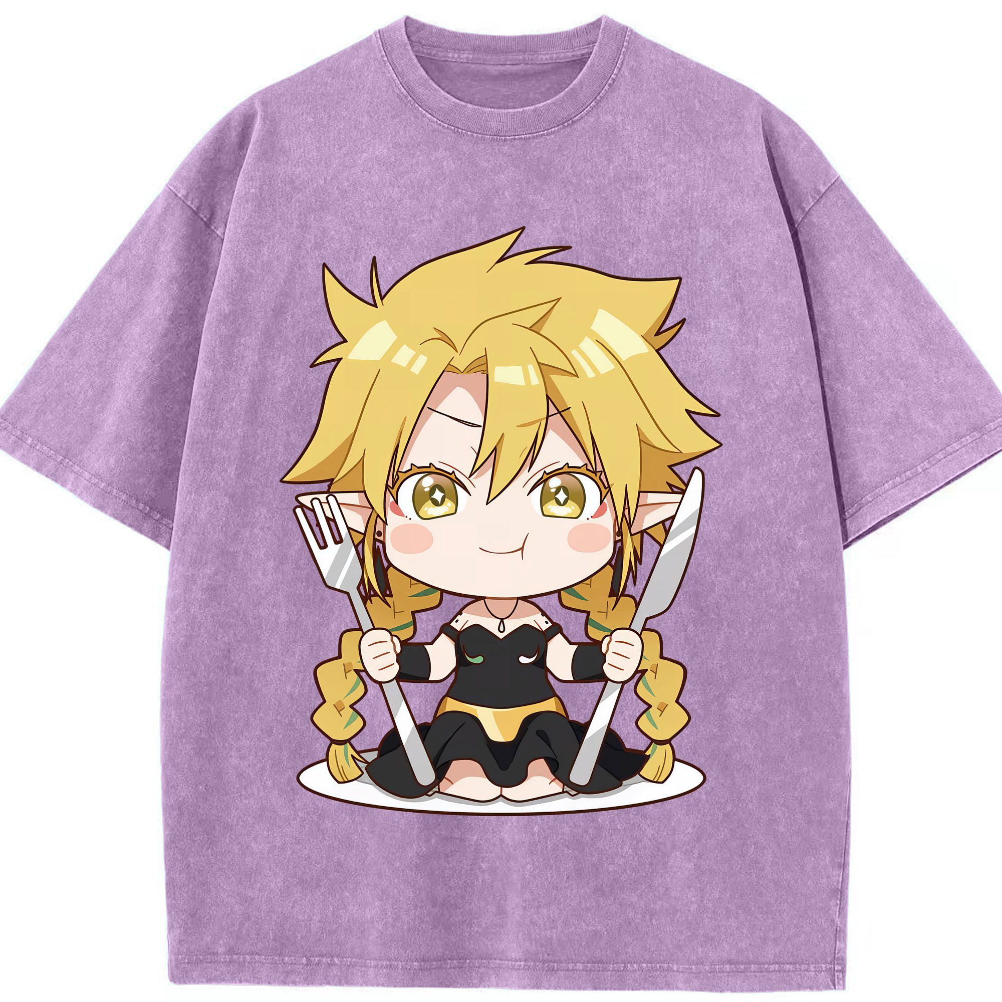 （画像用） 転スラ Regarding Reincarnated to Slime 綿100% ヴィンテージ風 半袖Tシャツ（フロントプリント）