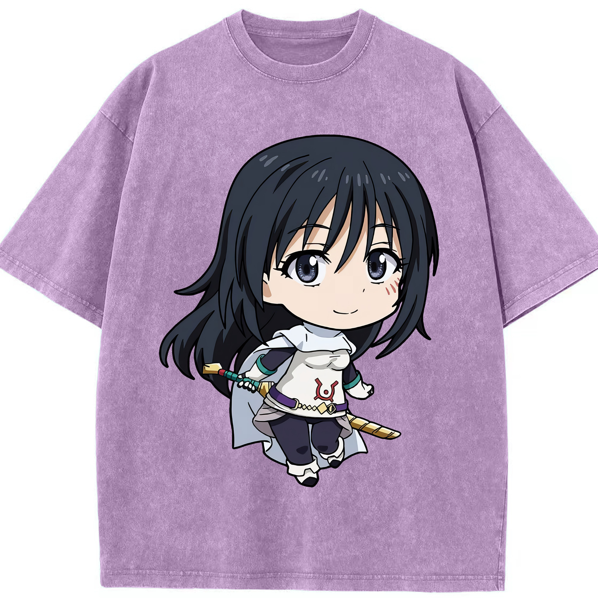 （画像用） 転スラ Regarding Reincarnated to Slime 綿100% ヴィンテージ風 半袖Tシャツ（フロントプリント）