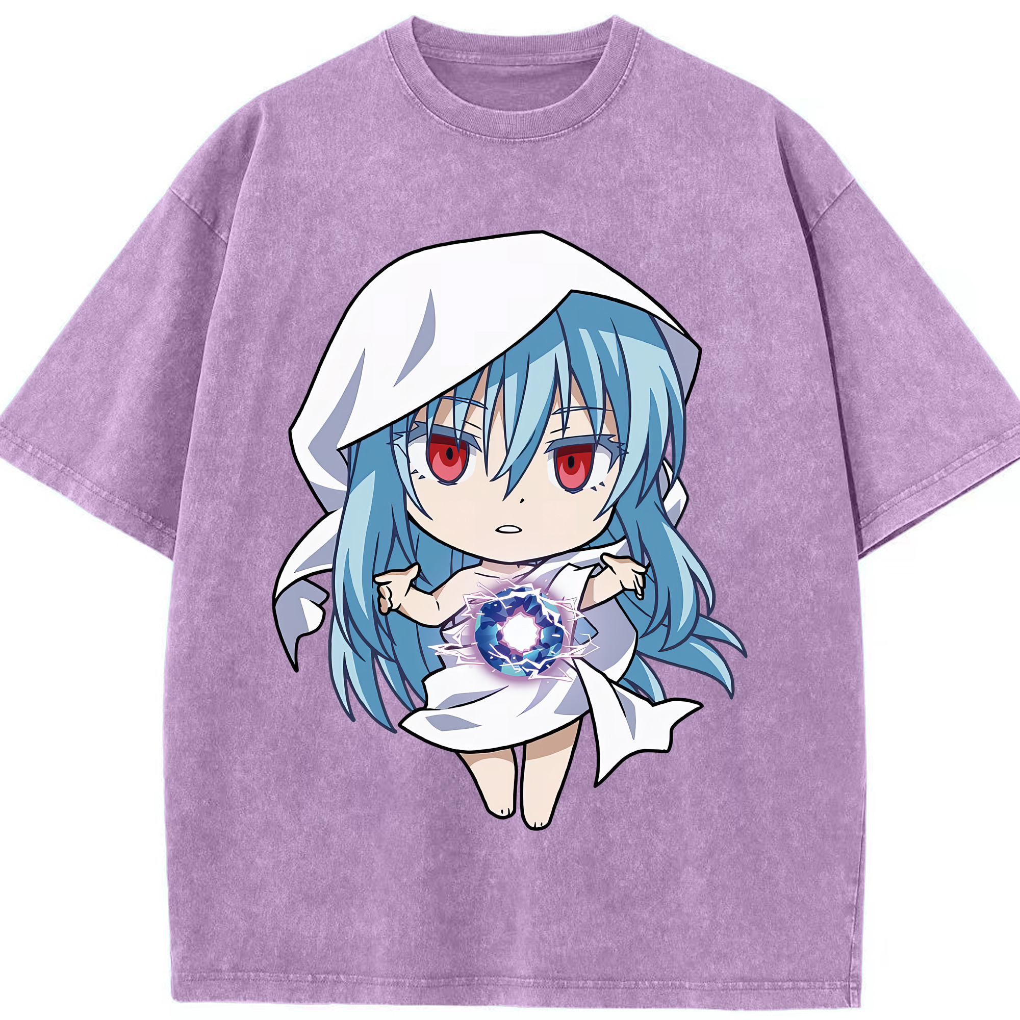 （画像用） 転スラ Regarding Reincarnated to Slime 綿100% ヴィンテージ風 半袖Tシャツ（フロントプリント）