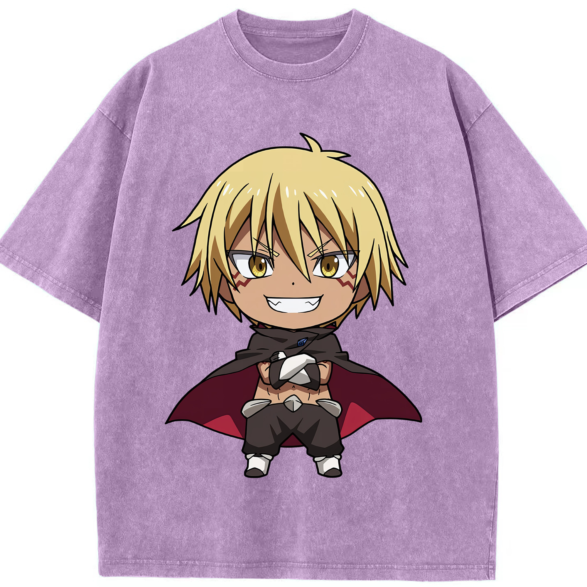 （画像用） 転スラ Regarding Reincarnated to Slime 綿100% ヴィンテージ風 半袖Tシャツ（フロントプリント）