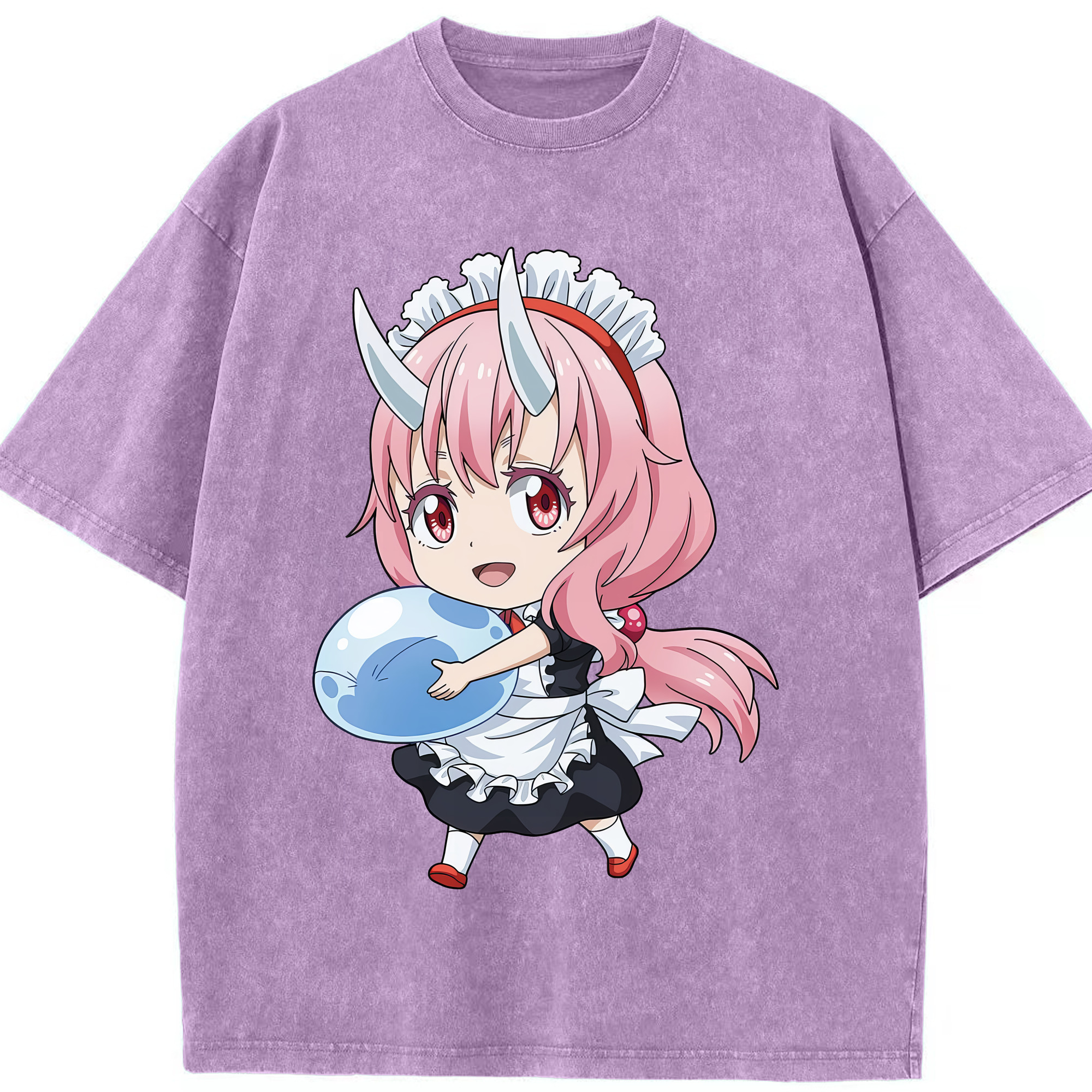 （画像用） 転スラ Regarding Reincarnated to Slime 綿100% ヴィンテージ風 半袖Tシャツ（フロントプリント）