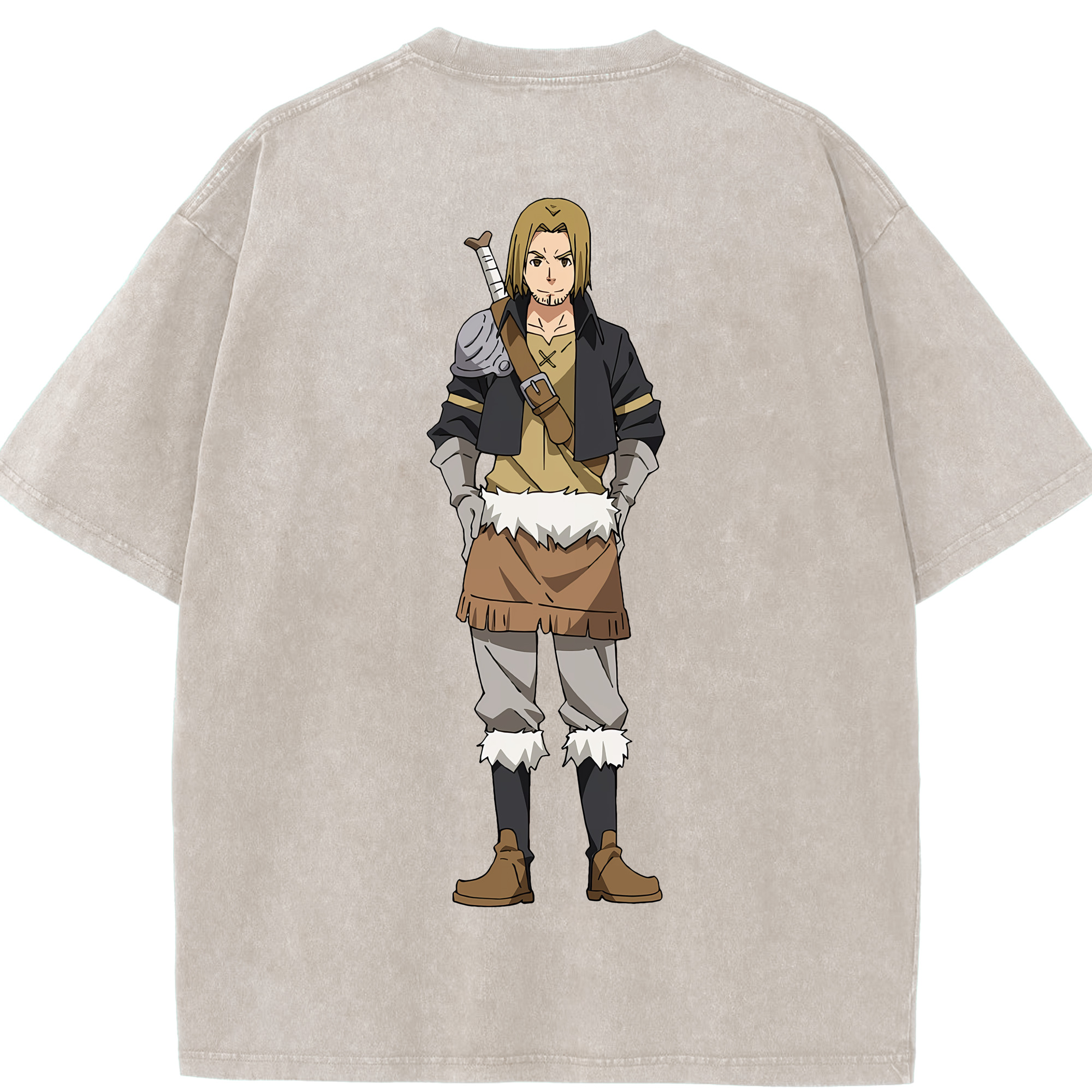 （画像用） 転スラ Regarding Reincarnated to Slime 綿100% ヴィンテージ風 半袖Tシャツ（背面プリント）