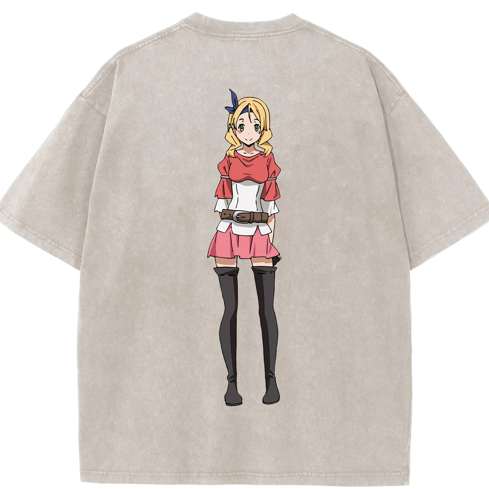 （画像用） 転スラ Regarding Reincarnated to Slime 綿100% ヴィンテージ風 半袖Tシャツ（背面プリント）