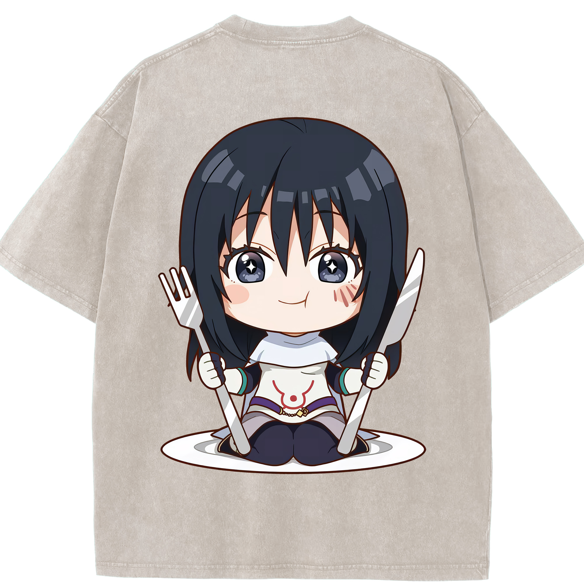 （画像用） 転スラ Regarding Reincarnated to Slime 綿100% ヴィンテージ風 半袖Tシャツ（背面プリント）