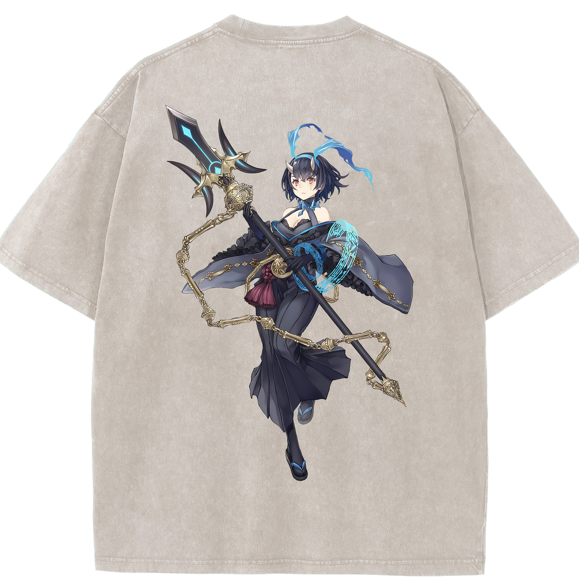 （画像用） 転スラ Regarding Reincarnated to Slime 綿100% ヴィンテージ風 半袖Tシャツ（背面プリント）