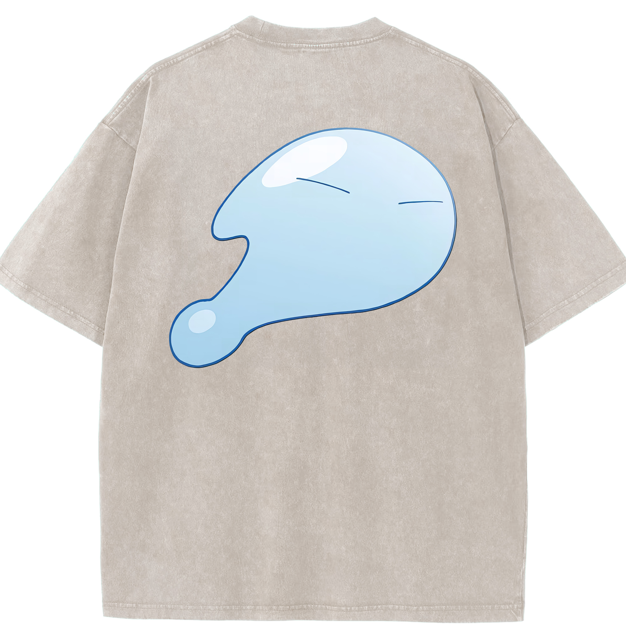 （画像用） 転スラ Regarding Reincarnated to Slime 綿100% ヴィンテージ風 半袖Tシャツ（背面プリント）