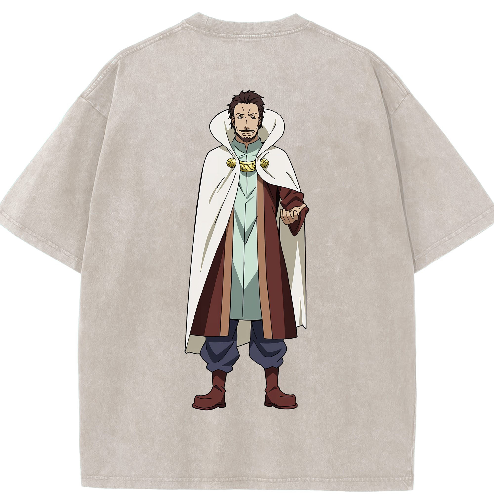 （画像用） 転スラ Regarding Reincarnated to Slime 綿100% ヴィンテージ風 半袖Tシャツ（背面プリント）