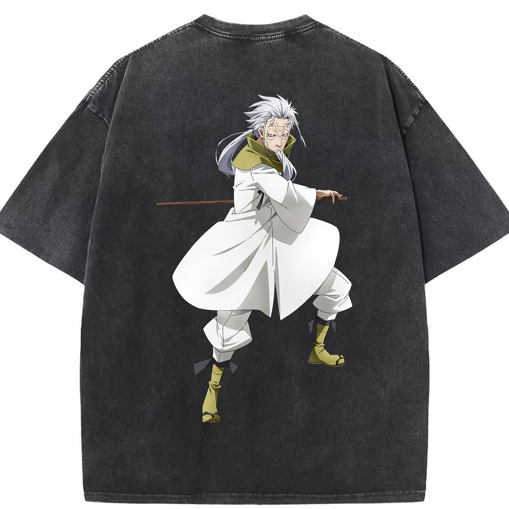 （画像用） 転スラ Regarding Reincarnated to Slime 綿100% ヴィンテージ風 半袖Tシャツ（背面プリント）