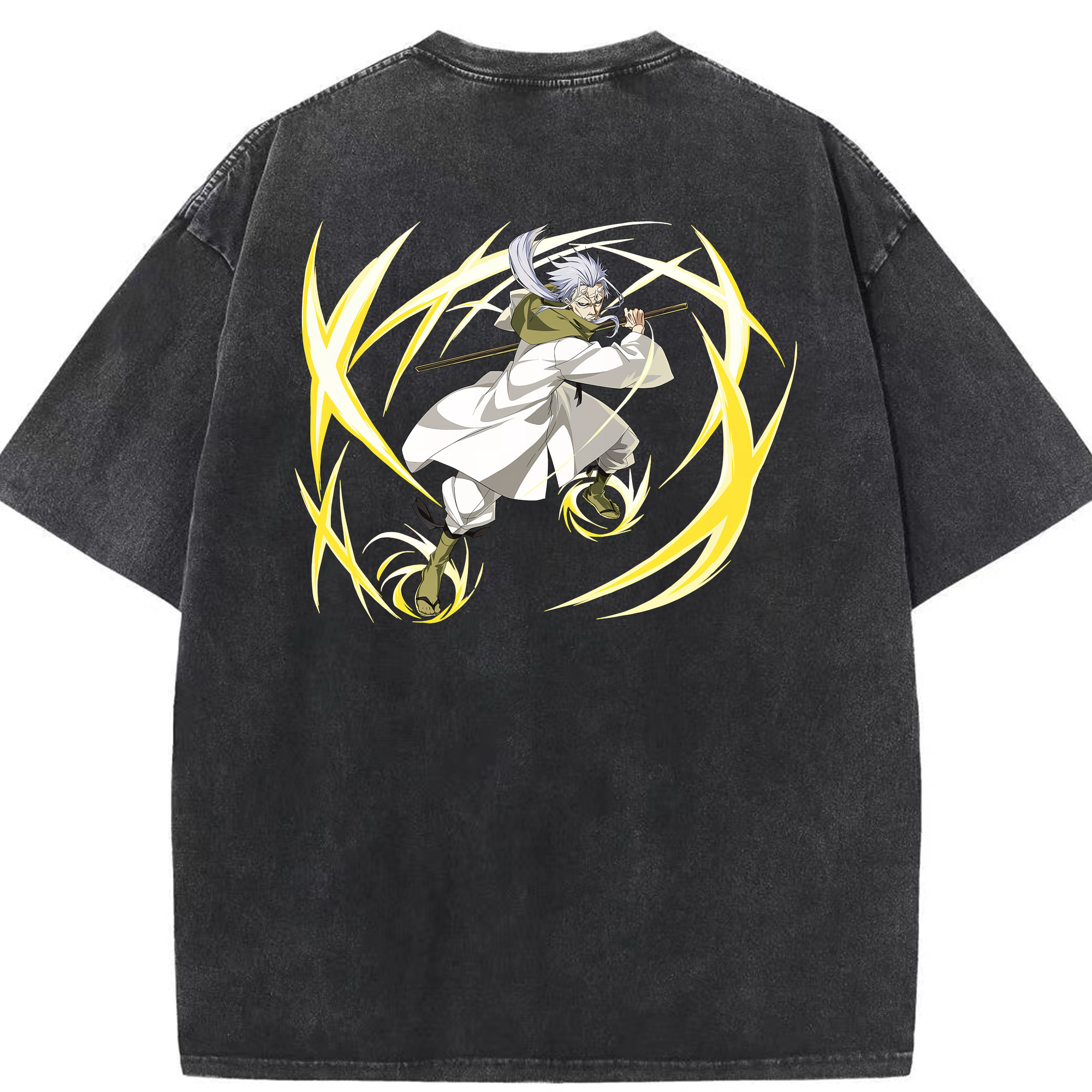 （画像用） 転スラ Regarding Reincarnated to Slime 綿100% ヴィンテージ風 半袖Tシャツ（背面プリント）