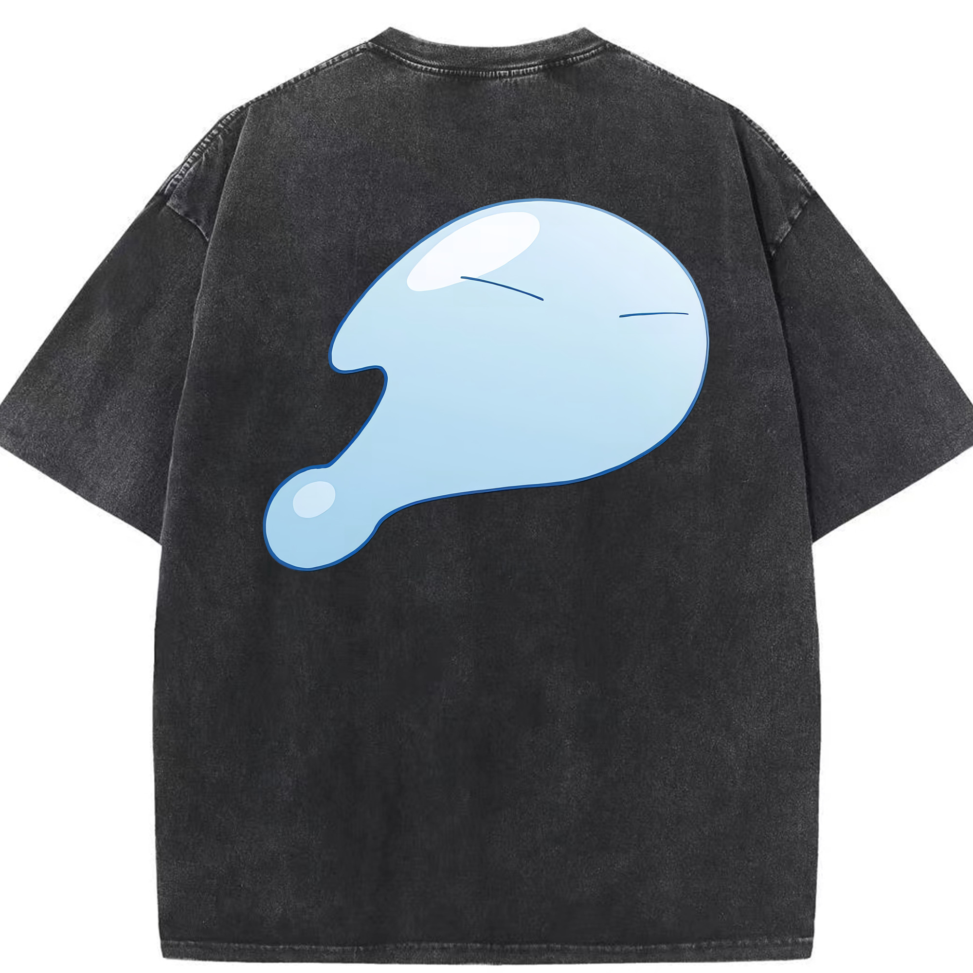 （画像用） 転スラ Regarding Reincarnated to Slime 綿100% ヴィンテージ風 半袖Tシャツ（背面プリント）