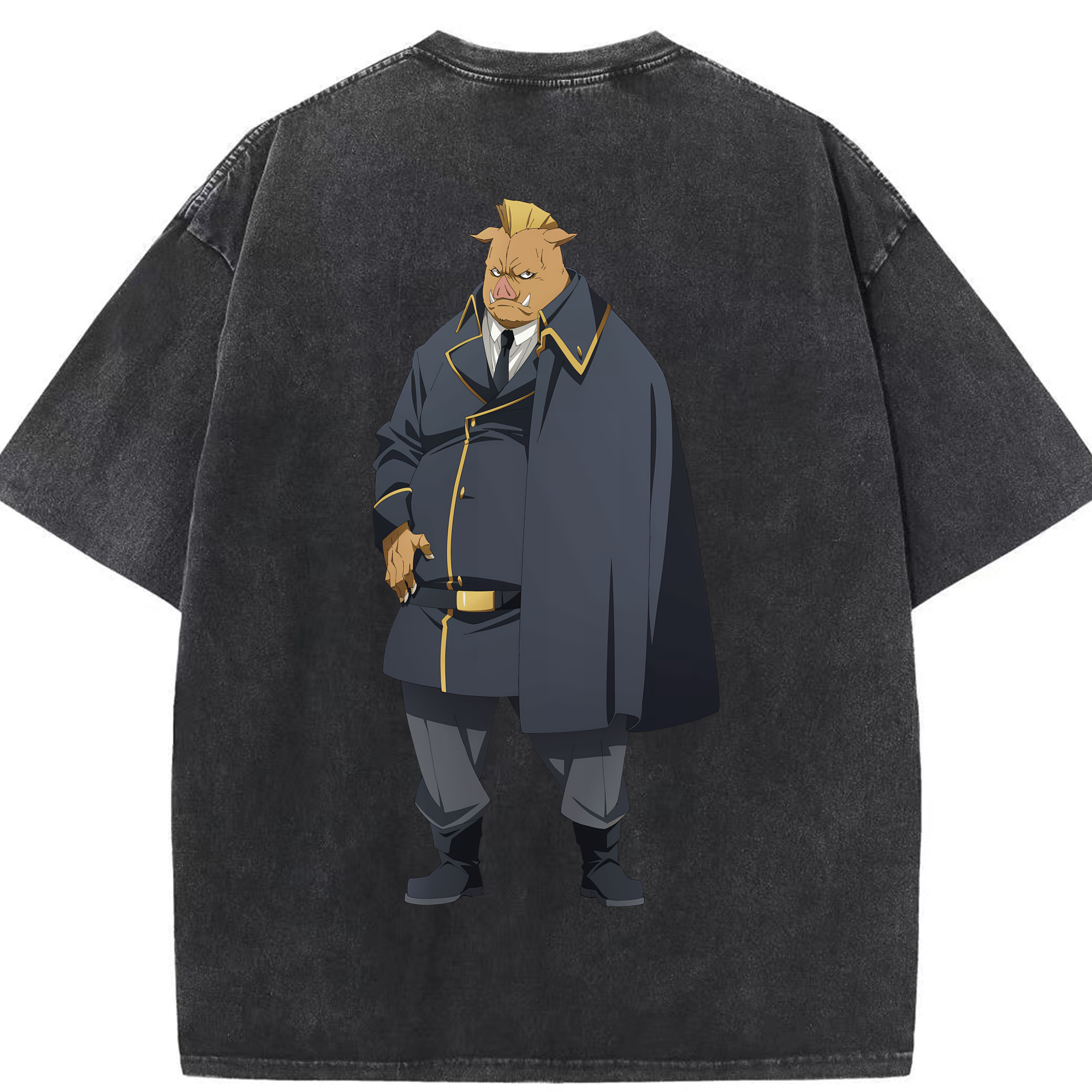 （画像用） 転スラ Regarding Reincarnated to Slime 綿100% ヴィンテージ風 半袖Tシャツ（背面プリント）