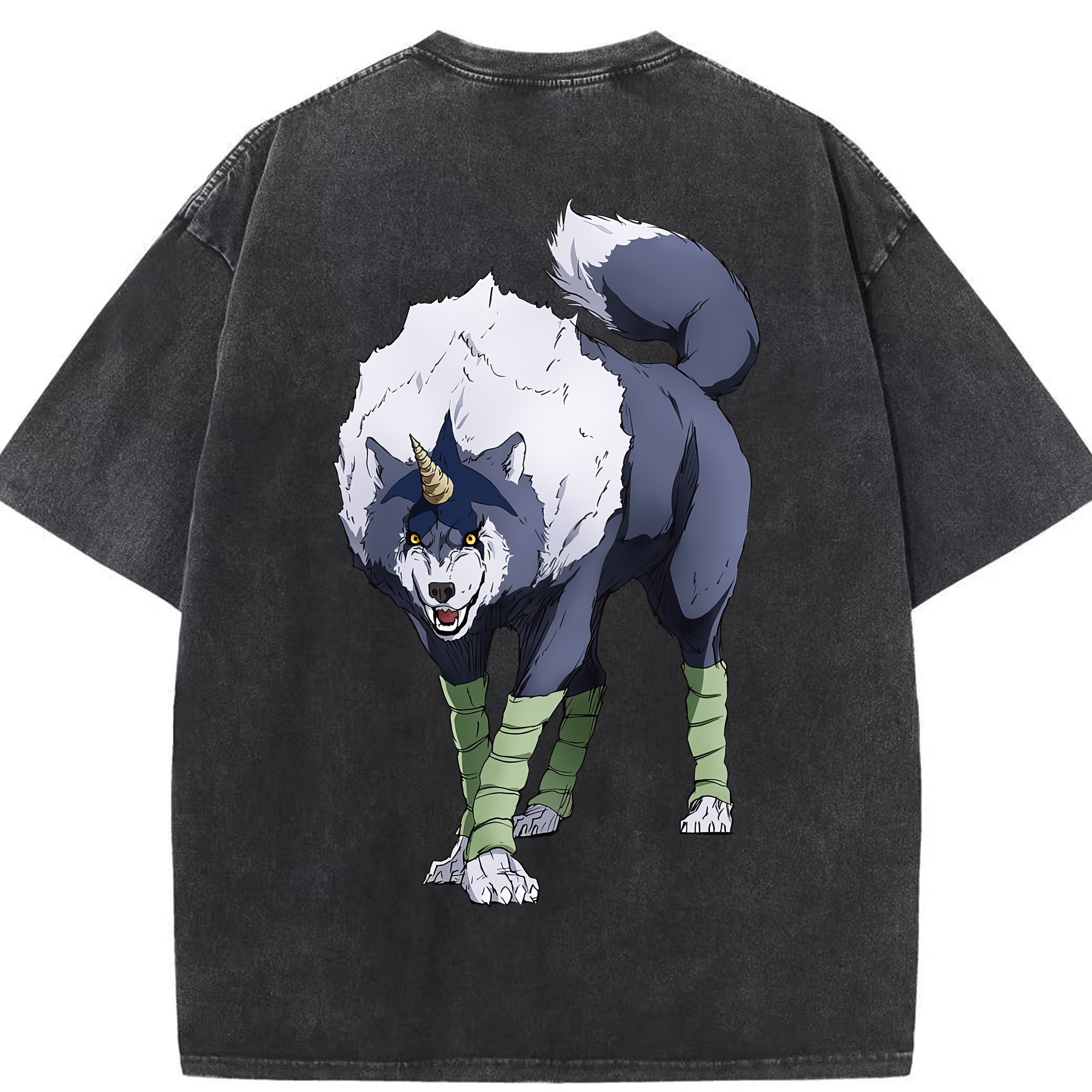 （画像用） 転スラ Regarding Reincarnated to Slime 綿100% ヴィンテージ風 半袖Tシャツ（背面プリント）