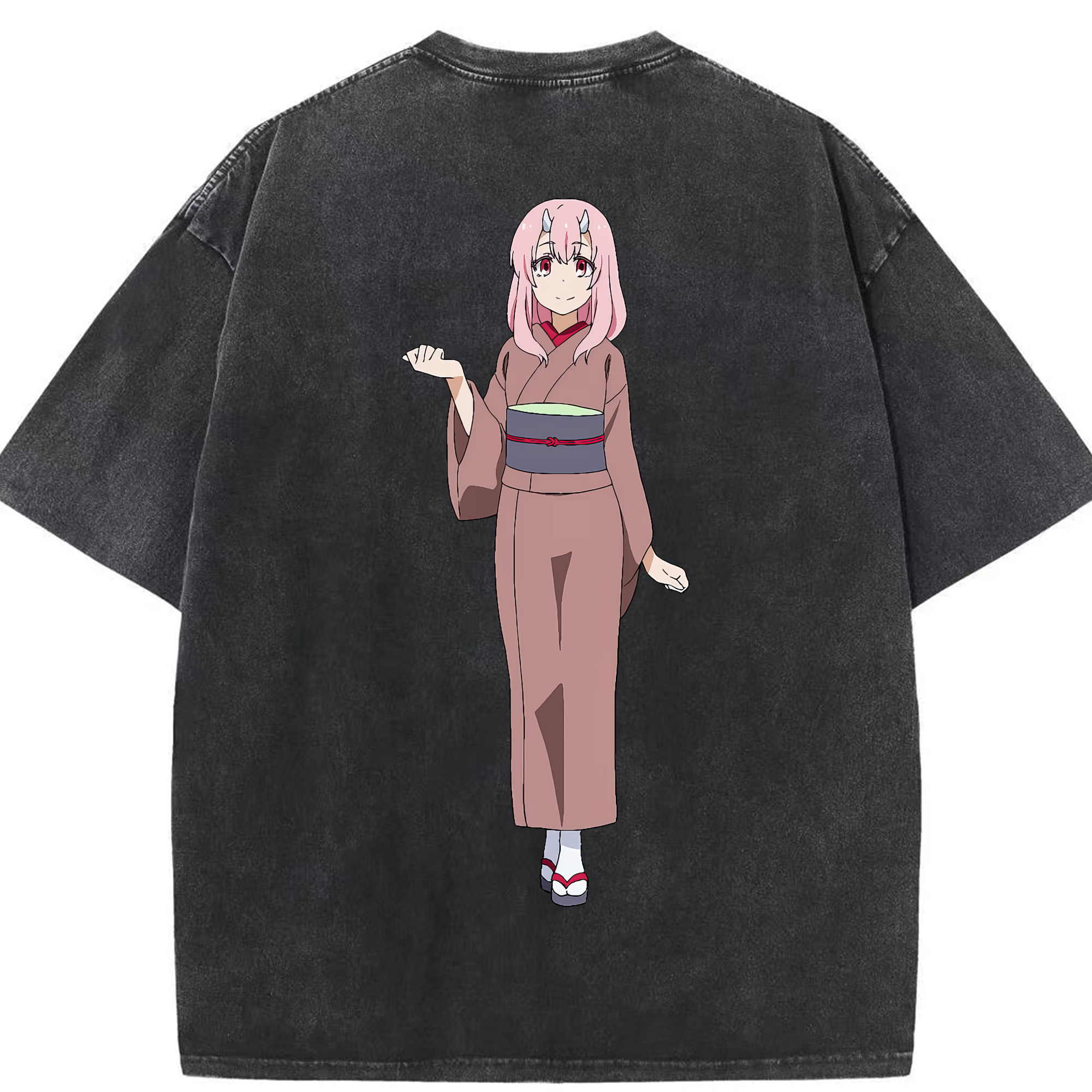 （画像用） 転スラ Regarding Reincarnated to Slime 綿100% ヴィンテージ風 半袖Tシャツ（背面プリント）