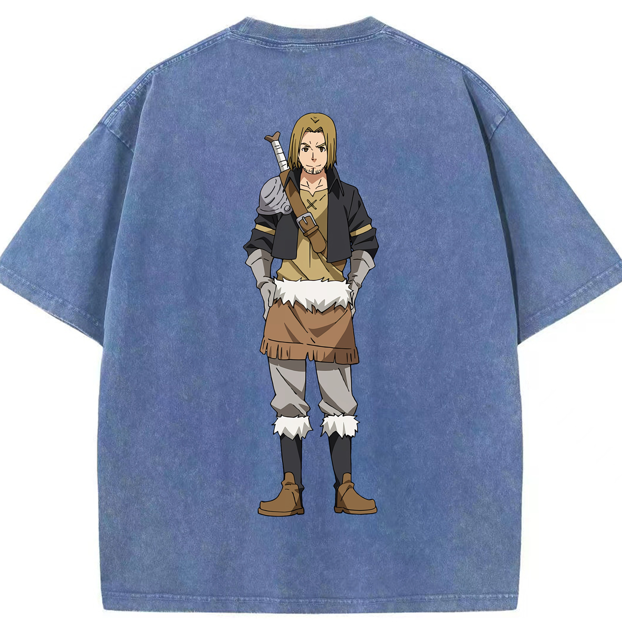 （画像用） 転スラ Regarding Reincarnated to Slime 綿100% ヴィンテージ風 半袖Tシャツ（背面プリント）