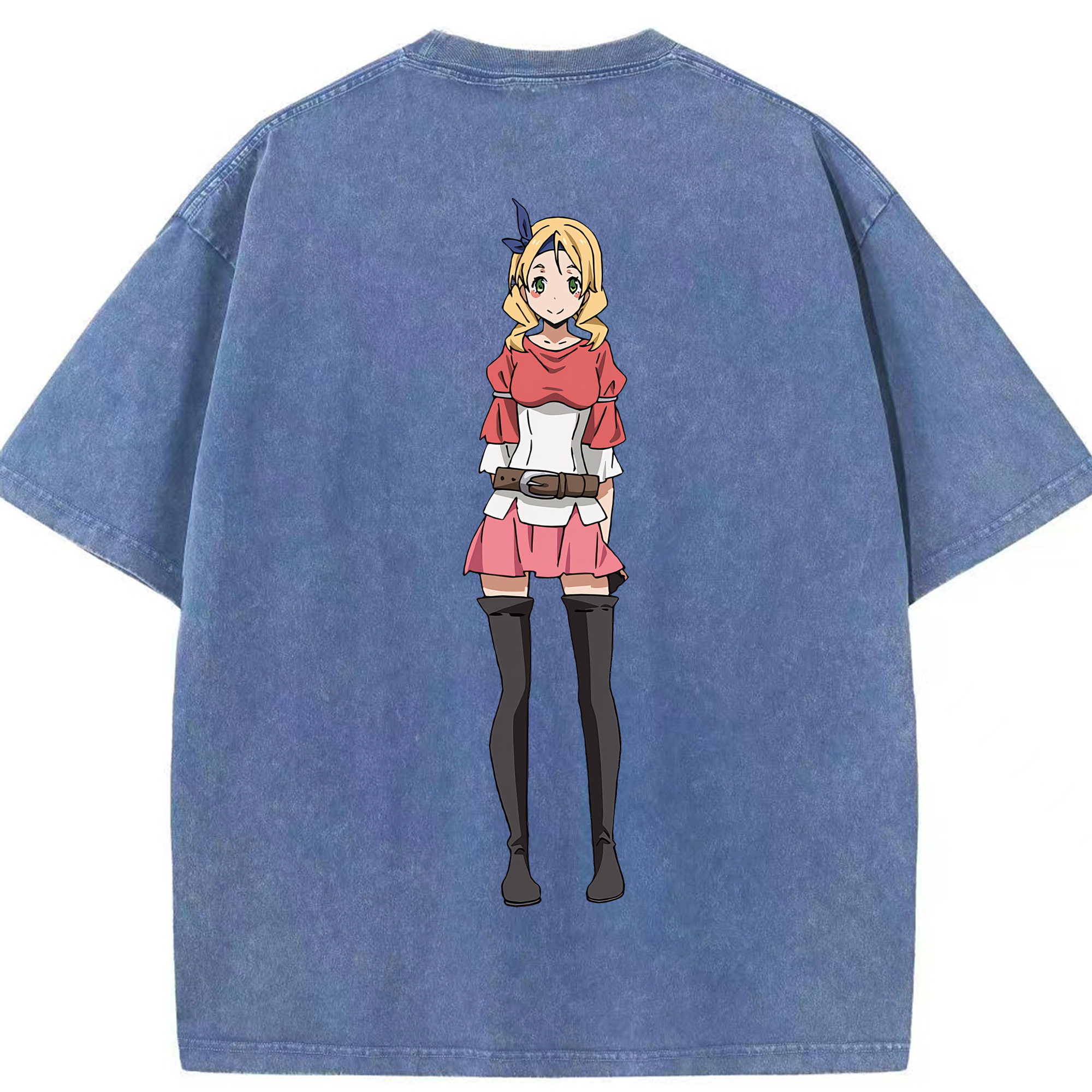 （画像用） 転スラ Regarding Reincarnated to Slime 綿100% ヴィンテージ風 半袖Tシャツ（背面プリント）