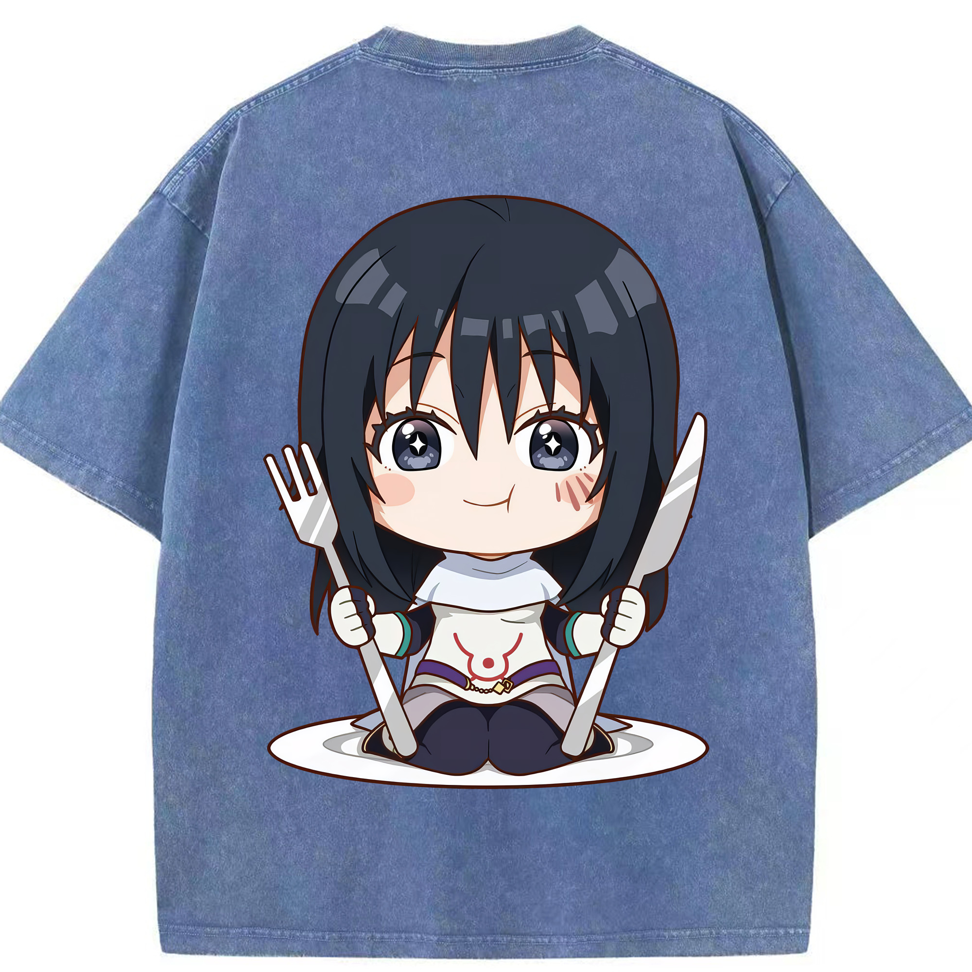 （画像用） 転スラ Regarding Reincarnated to Slime 綿100% ヴィンテージ風 半袖Tシャツ（背面プリント）