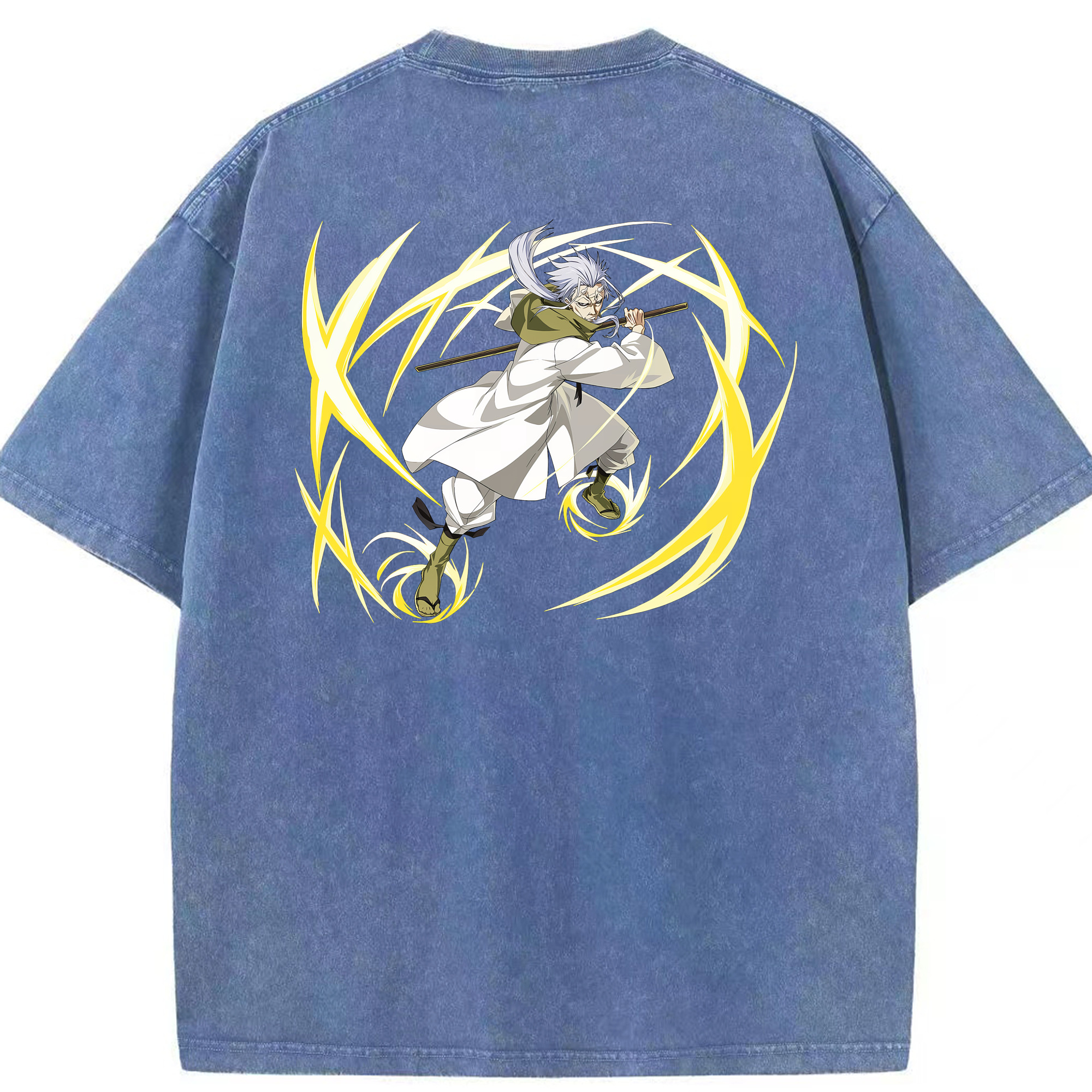 （画像用） 転スラ Regarding Reincarnated to Slime 綿100% ヴィンテージ風 半袖Tシャツ（背面プリント）